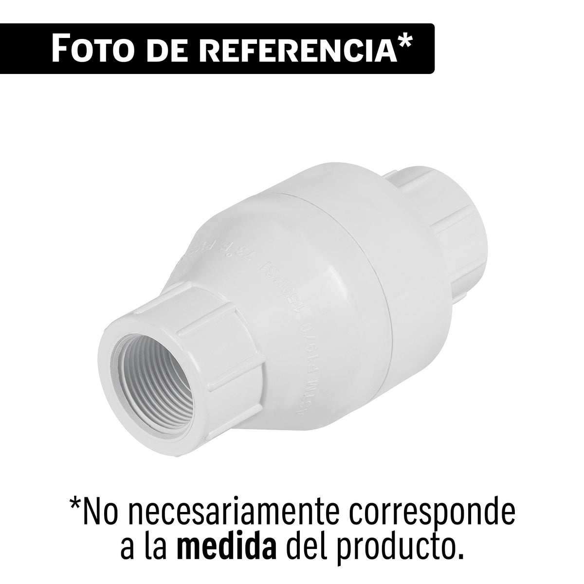 Válvula check de PVC 1" roscable, FOSET