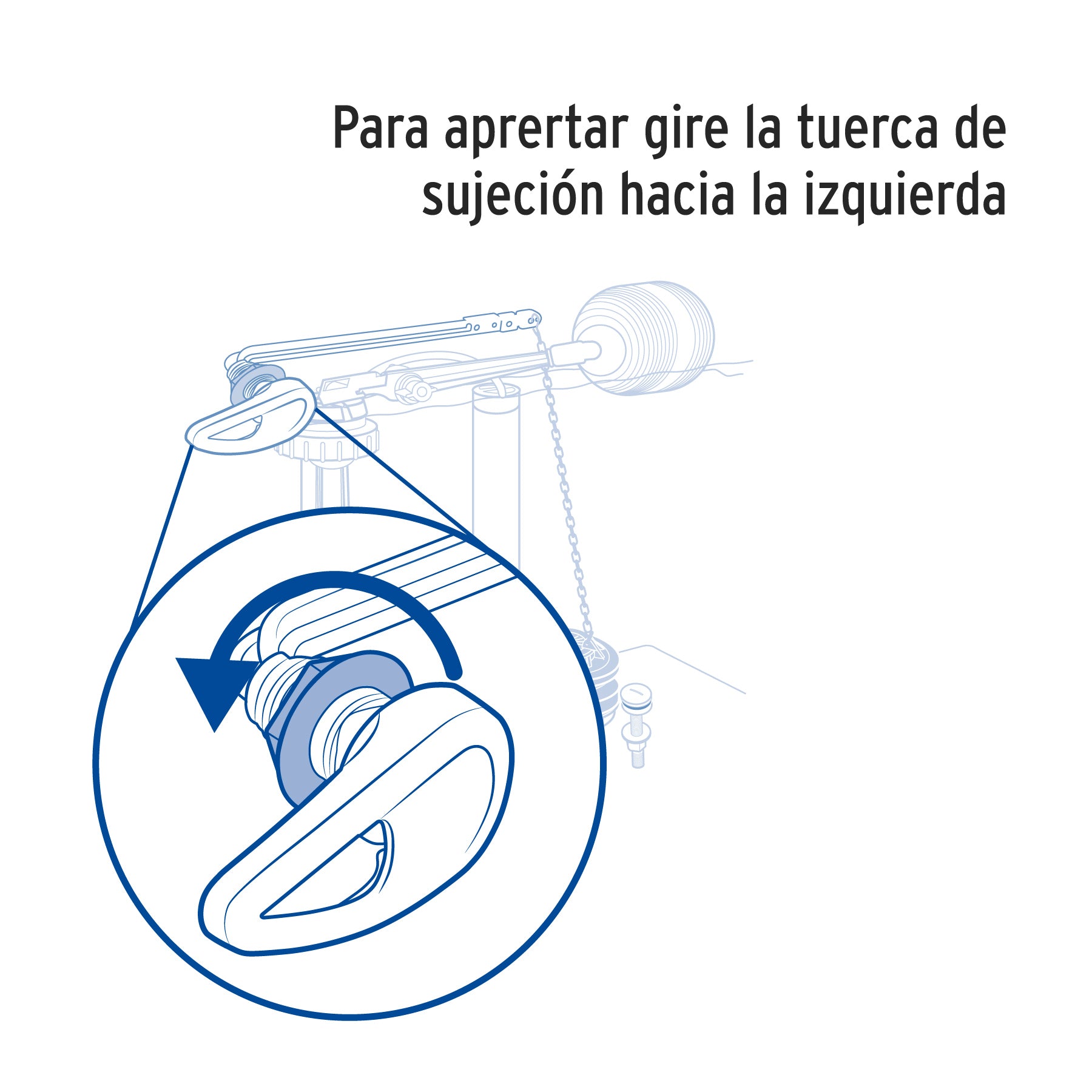 Palanca frontal plástica blanca para WC, FOSET