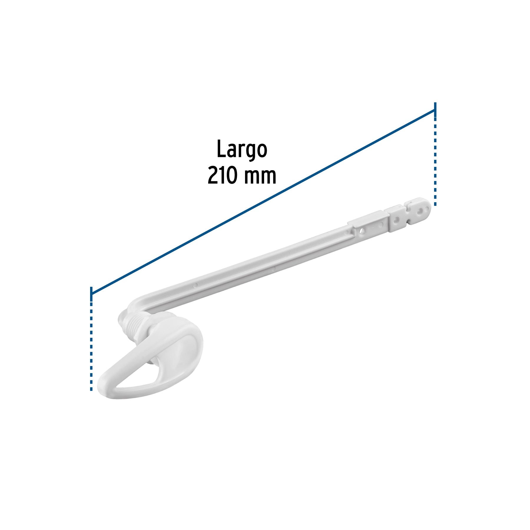 Palanca frontal plástica blanca para WC, FOSET