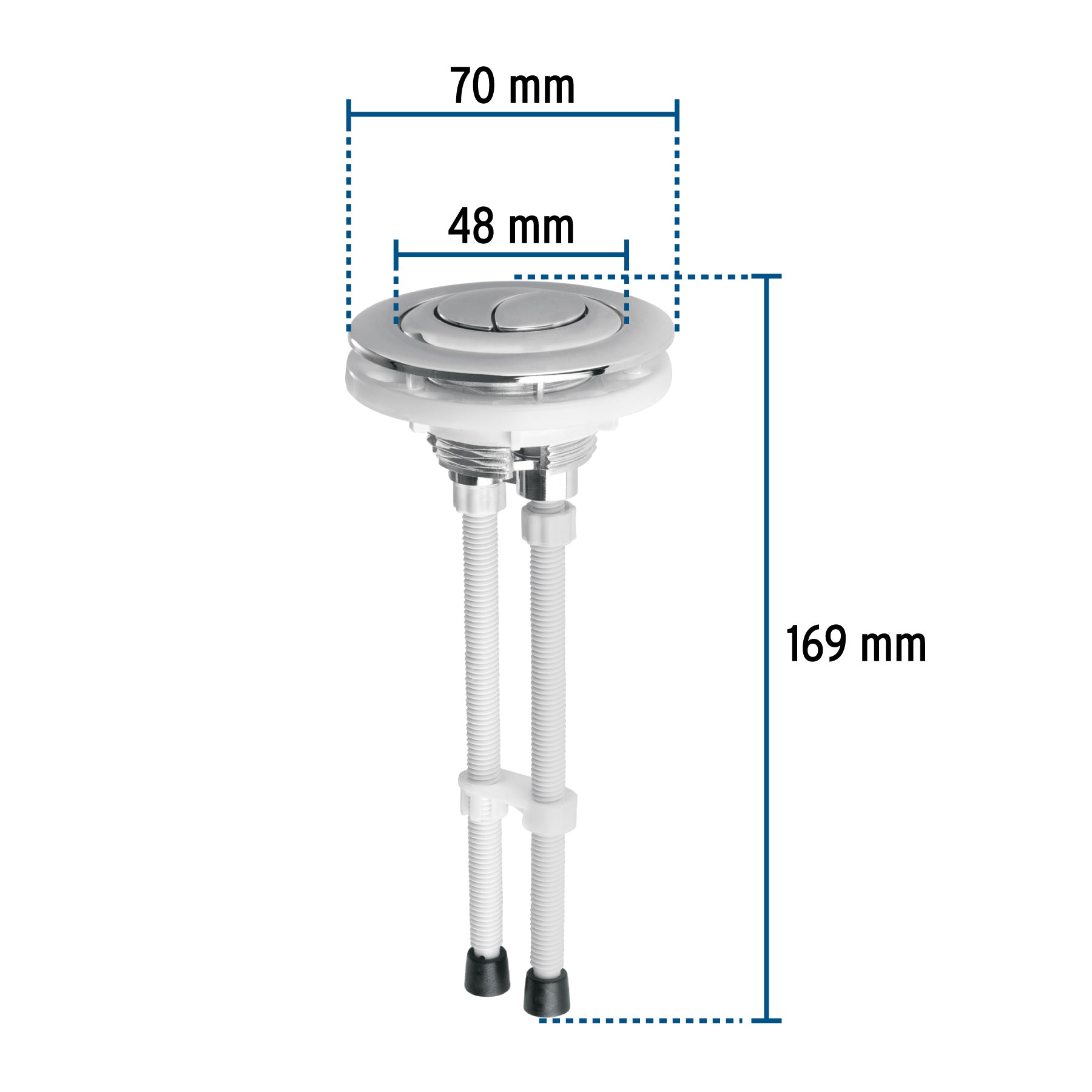 Botón superior universal para válvula dual de WC, FOSET