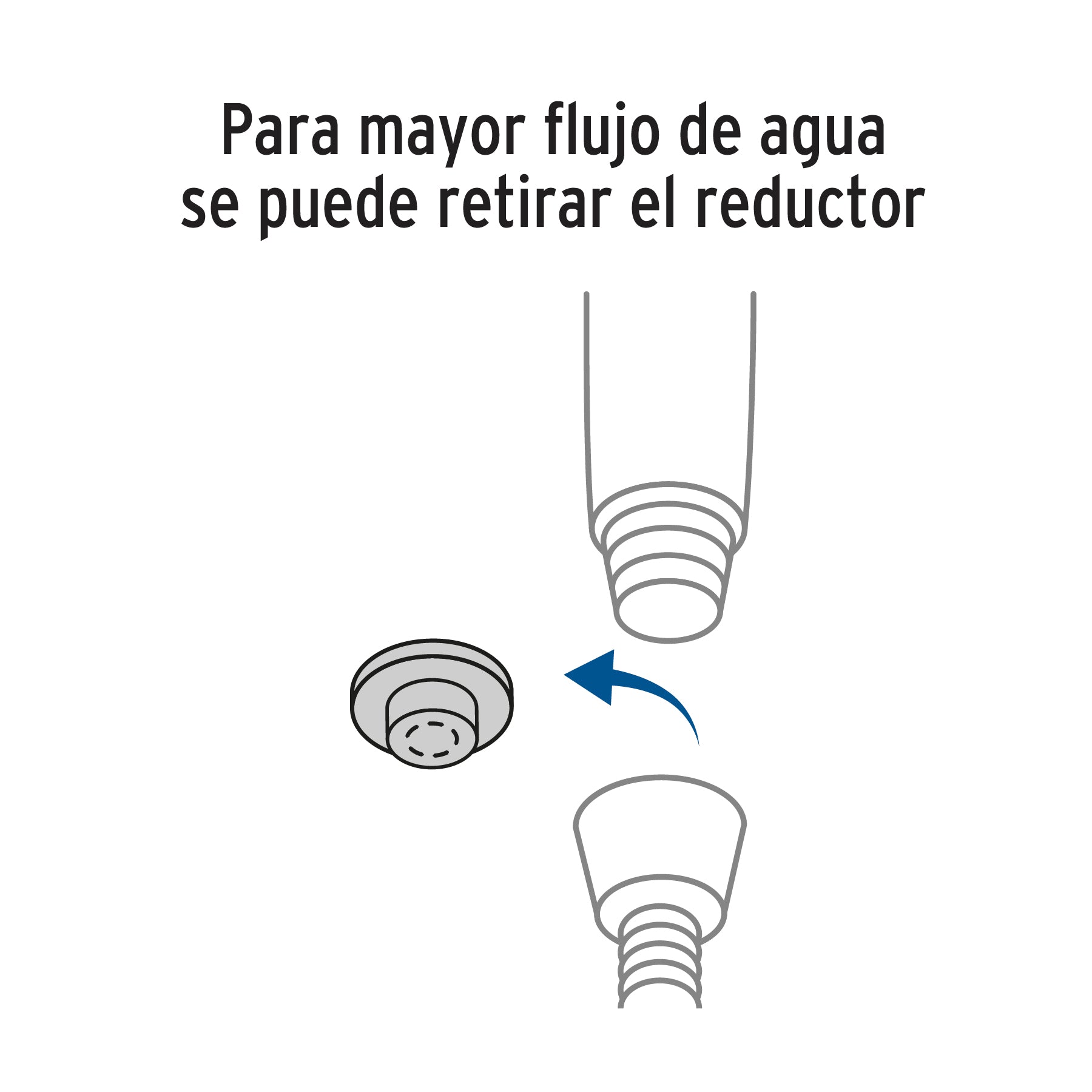 Regadera satín de teléfono 4" con soporte, FOSET ELEMENT