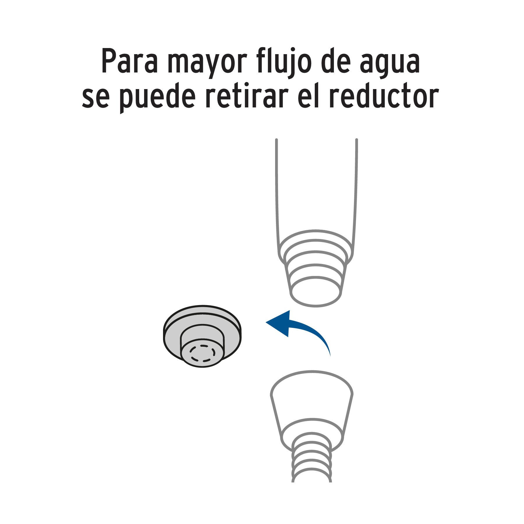 Regadera cromo de teléfono 4" con soporte, FOSET ELEMENT