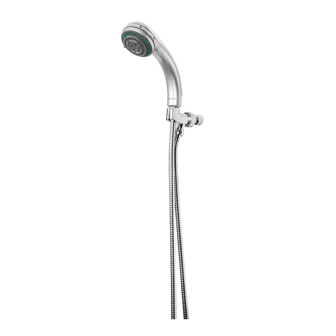 Regadera de teléfono 3-1/4", 5 funciones, con soporte, AQUA