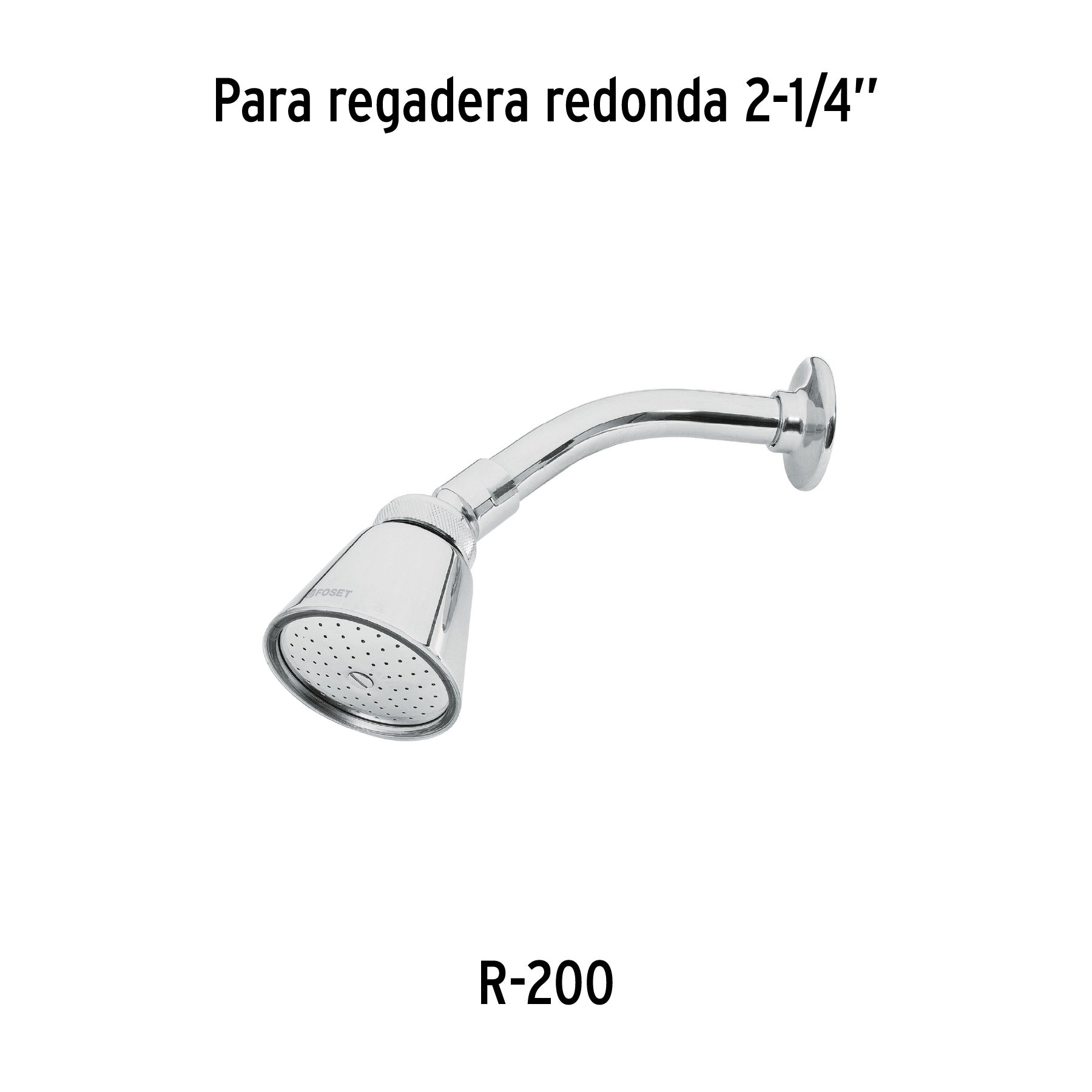 Regadera redonda 2-3/4", latón, sin brazo, cromo, AERO