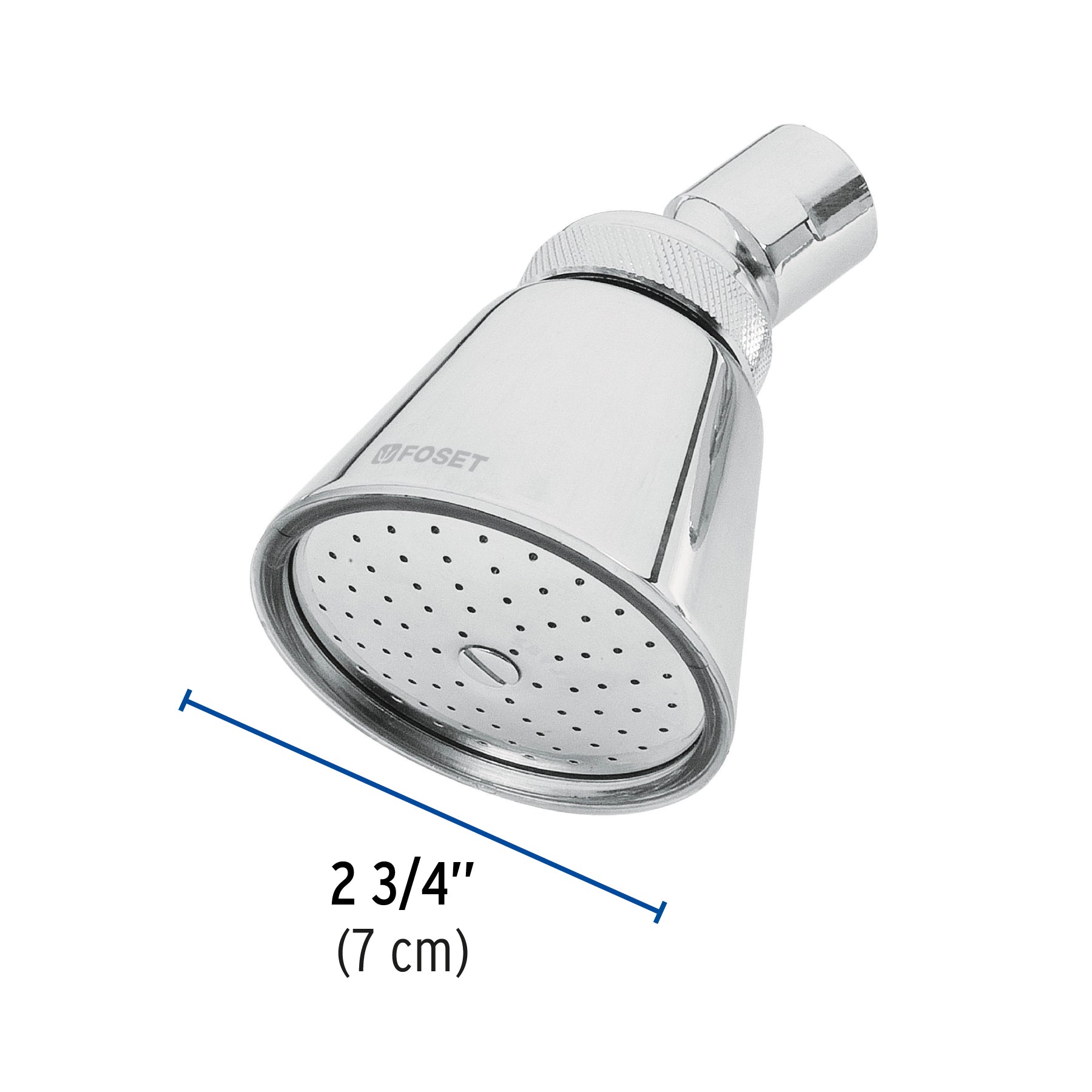 Regadera redonda 2-3/4", latón, sin brazo, cromo, AERO