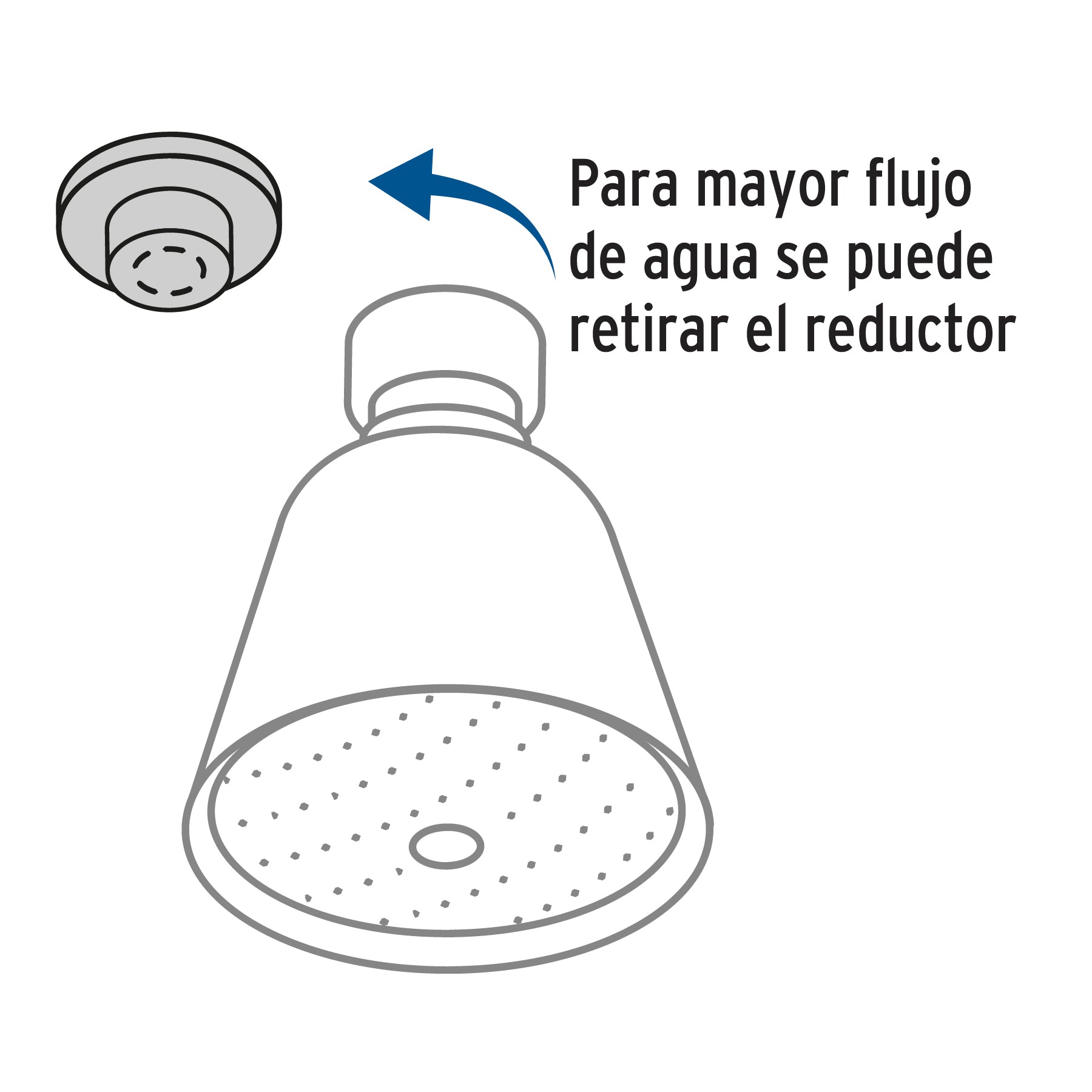 Regadera redonda 2-3/4",latón, c/brazo y chapeton,cromo,AERO