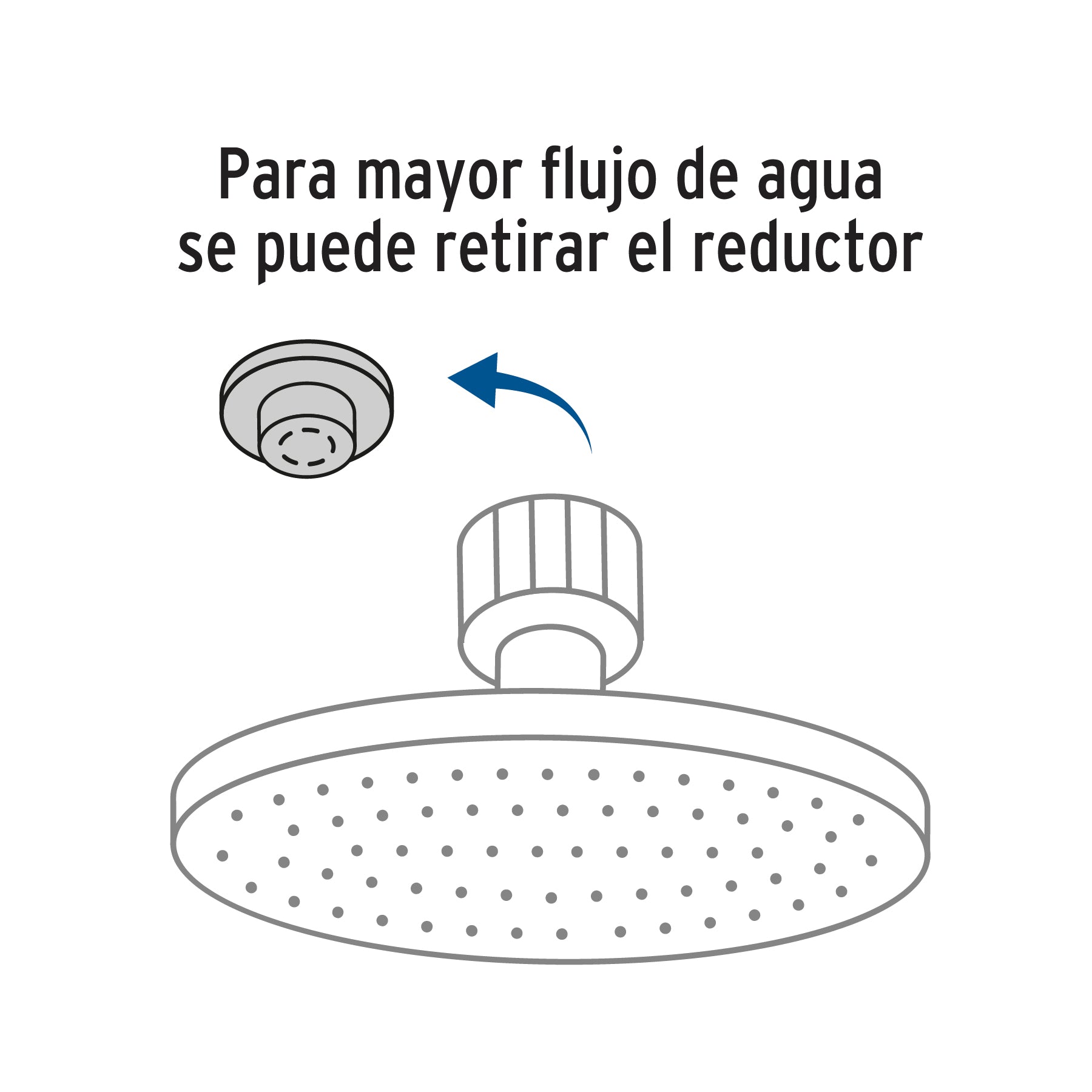 Regadera cromo 6" plato redondo, con brazo, FOSET ELEMENT