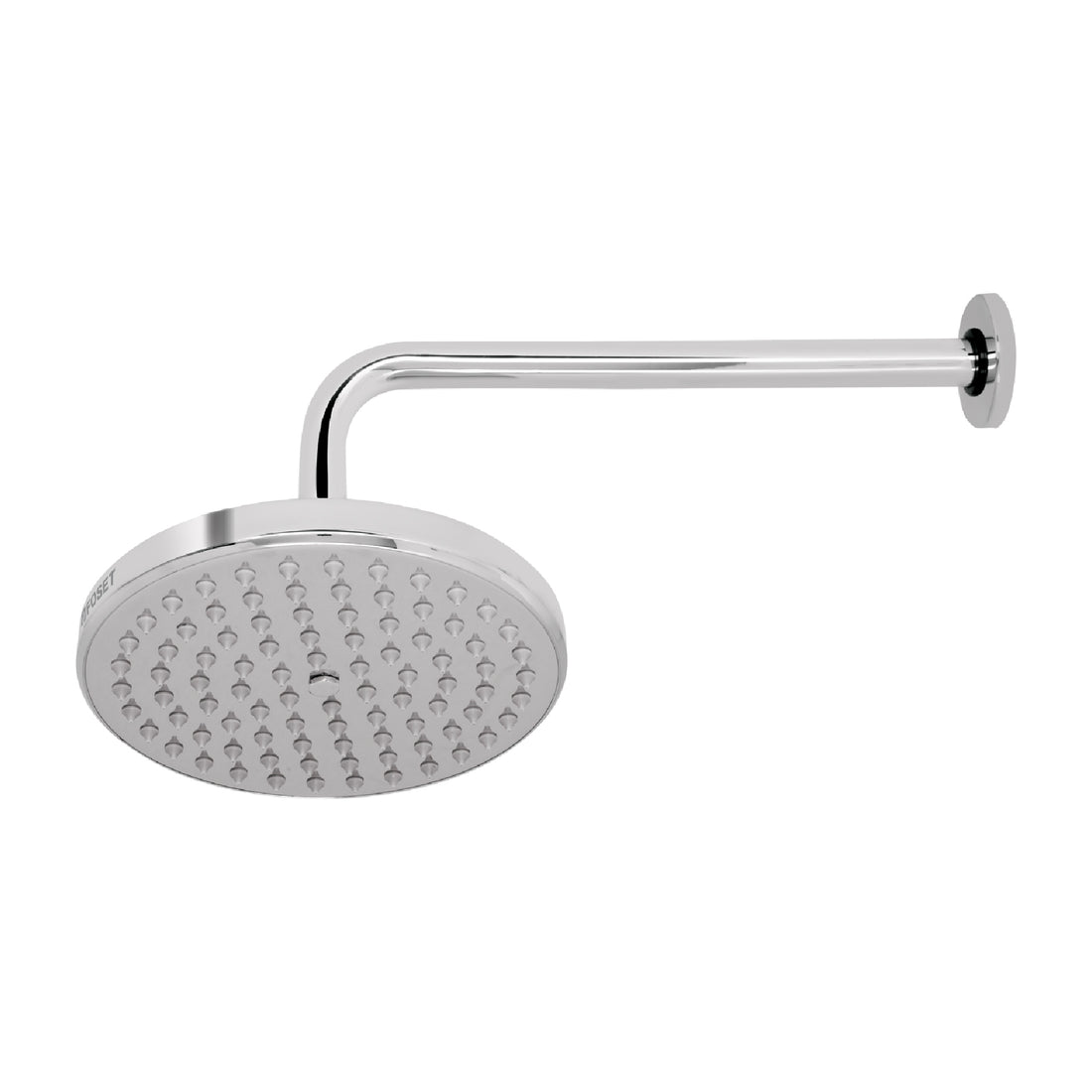 Regadera cromo 8" plato redondo, con brazo, FOSET ELEMENT