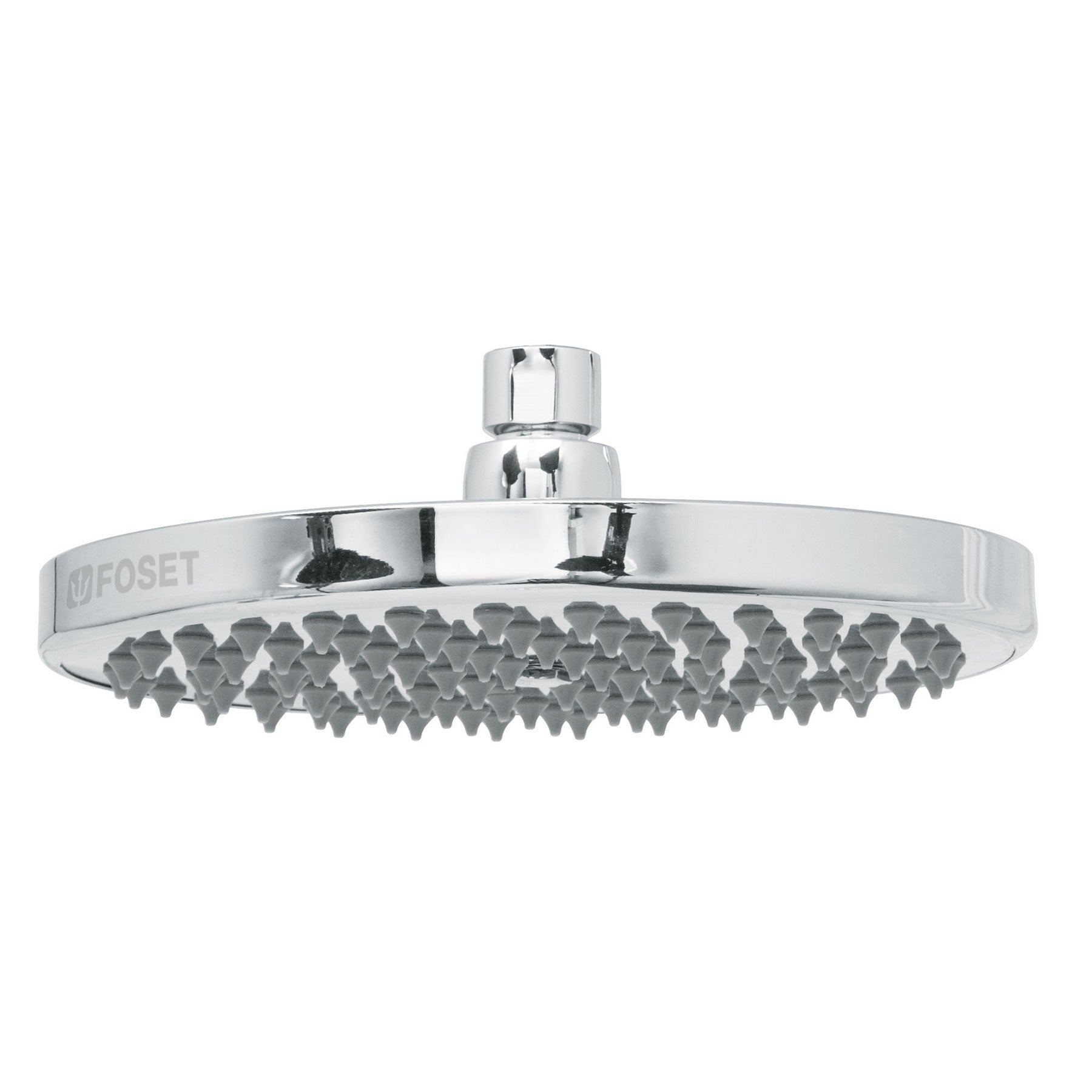 Regadera cromo 8" plato redondo, sin brazo, FOSET ELEMENT