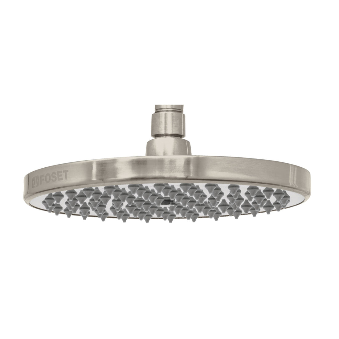 Regadera satín 8" plato redondo, sin brazo, FOSET ELEMENT