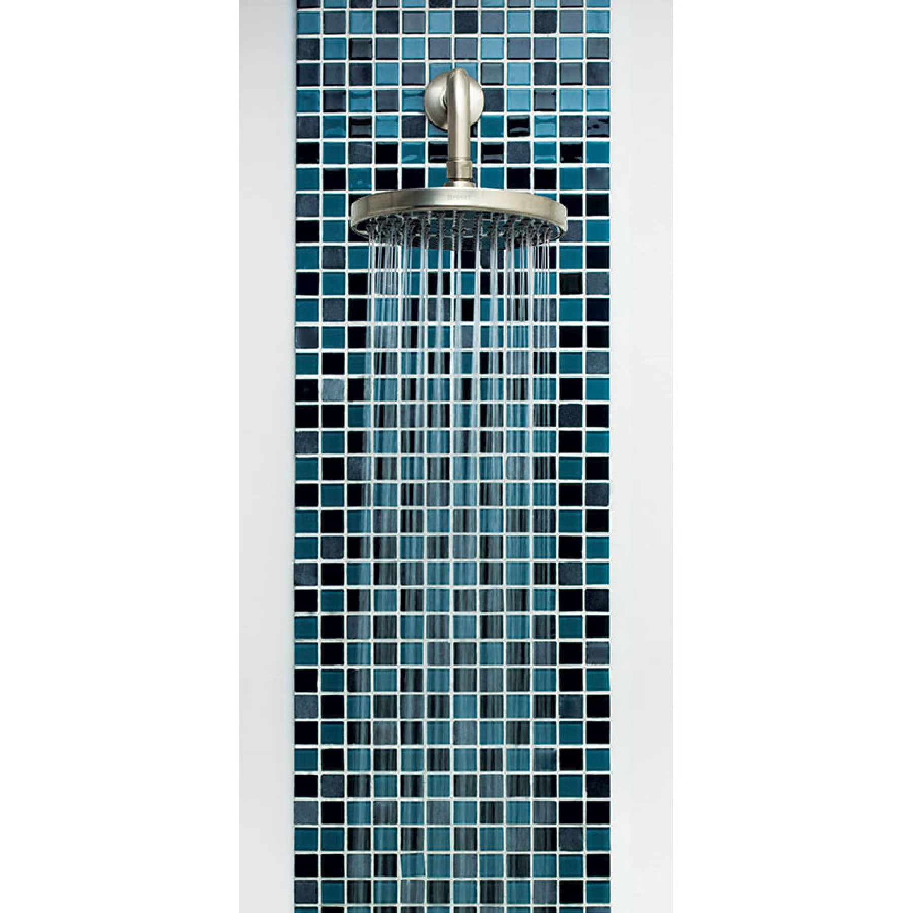 Regadera cromo 8" plato redondo, con brazo, FOSET ELEMENT