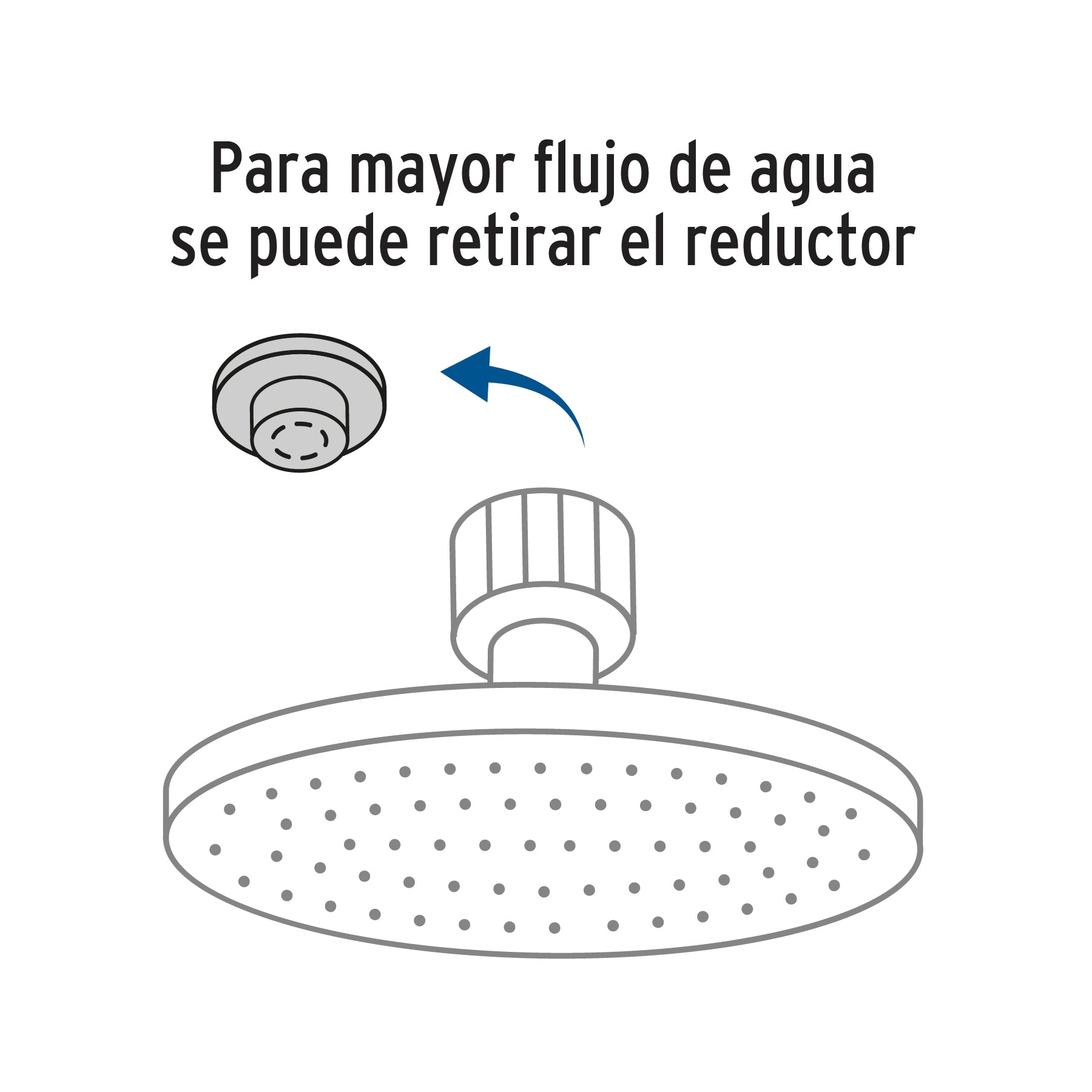 Regadera plato redondo 8" con brazo, cromo, FOSET RIVIERA