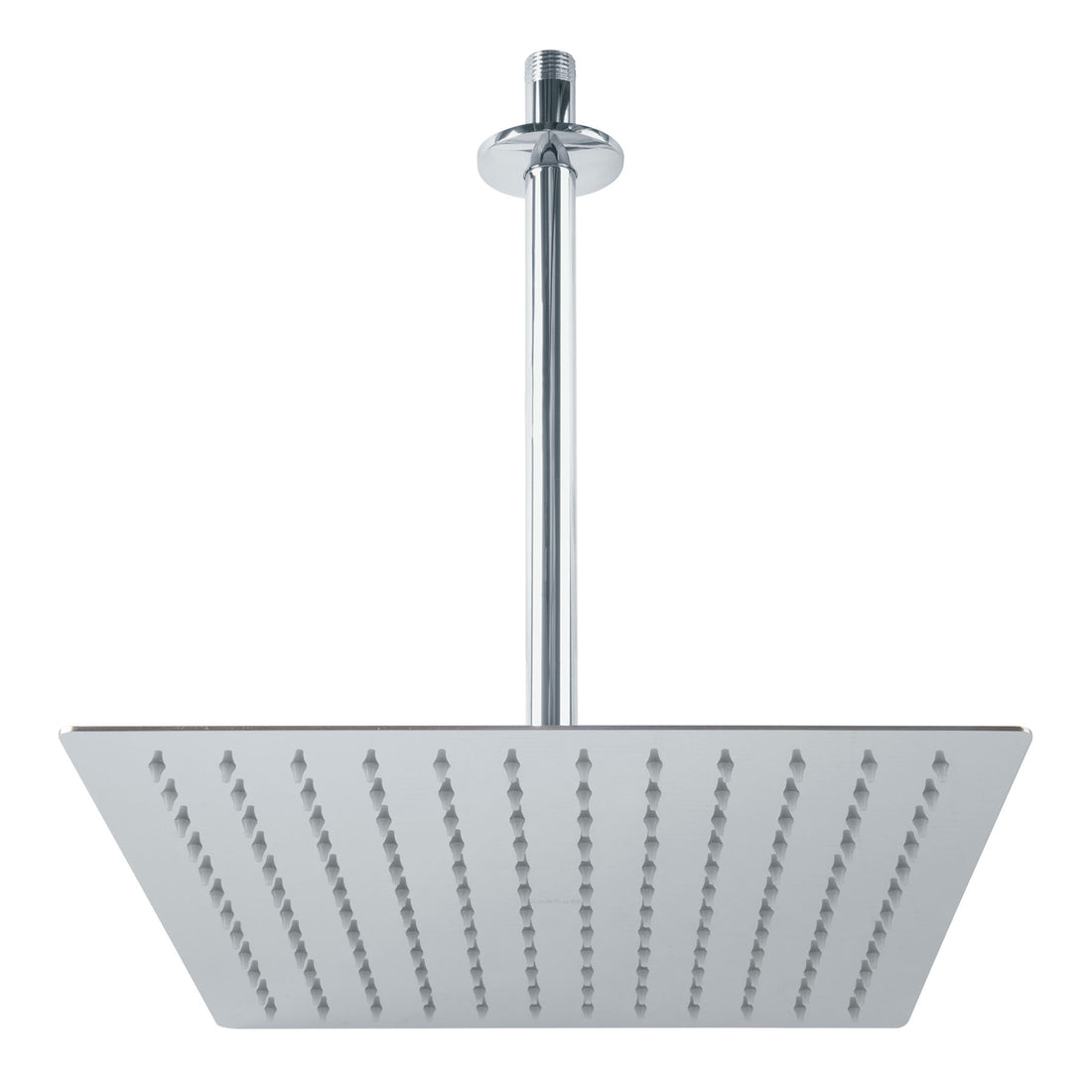 Regadera plato cuadrado 12" con brazo, cromo, FOSET RIVIERA