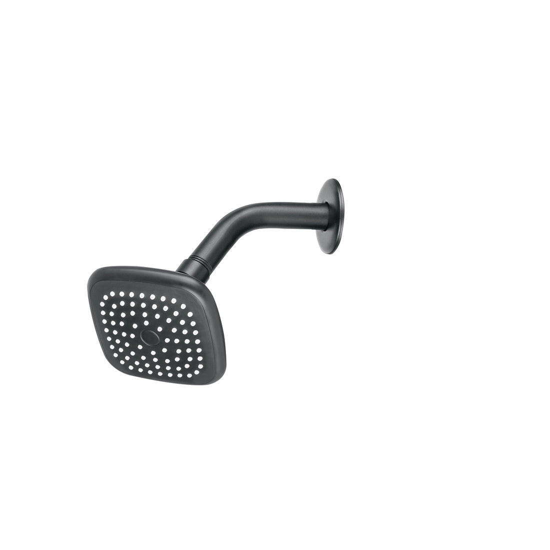 Regadera cuadrada 3-3/4" brazo y chapetón, negro, BASIC