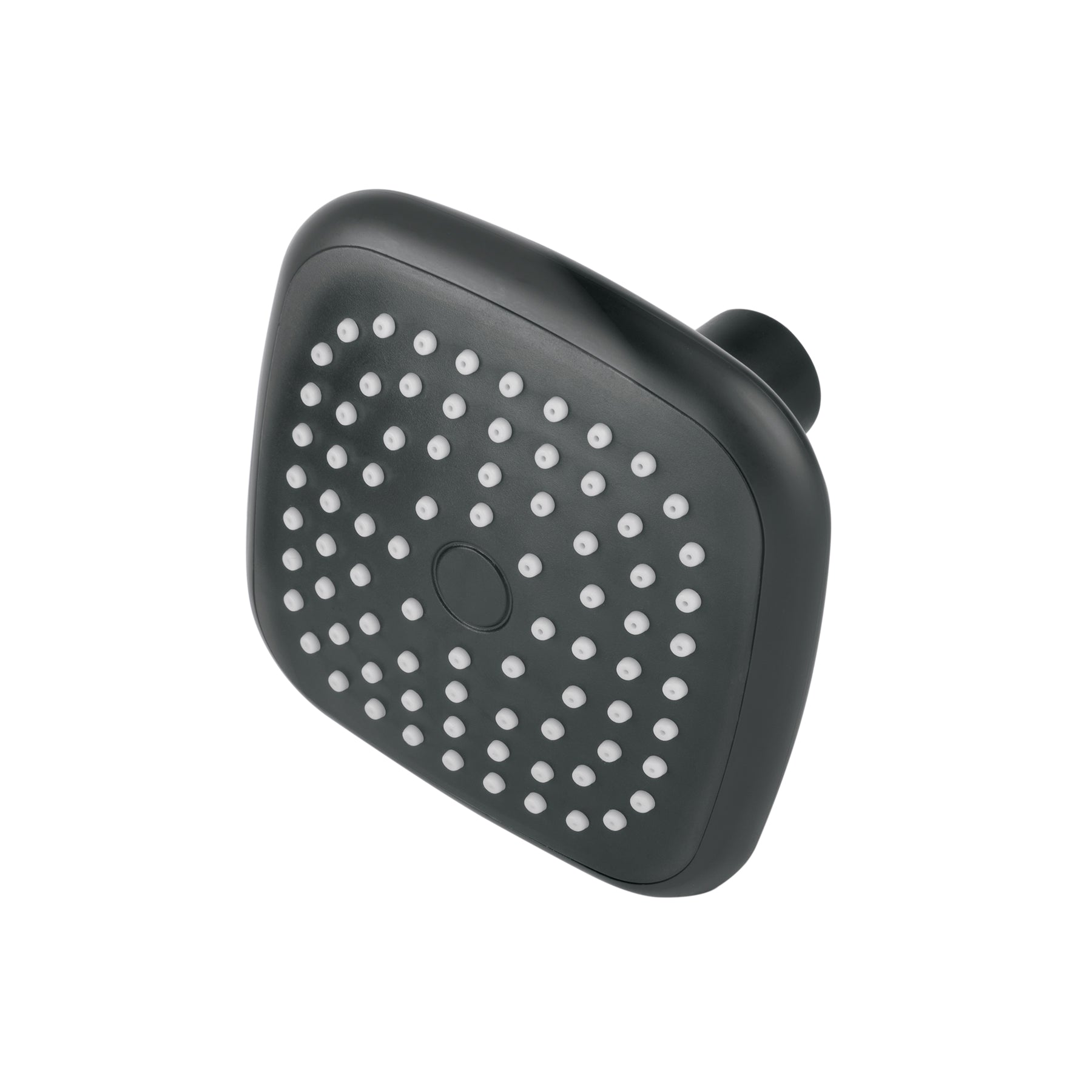 Regadera cuadrada de ABS 3-3/4" sin brazo, negro, BASIC