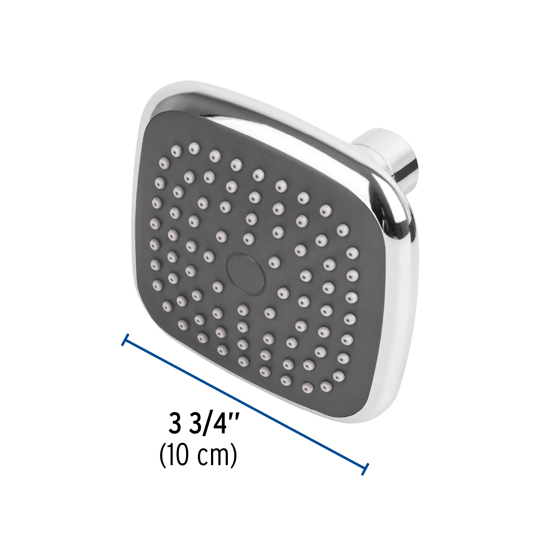 Regadera cuadrada de ABS 3-3/4" sin brazo, FOSET BASIC