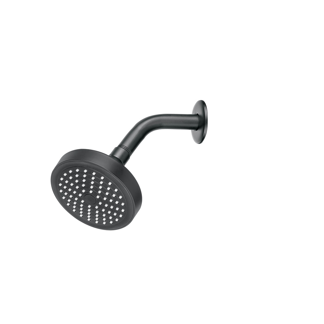 Regadera redonda 4-1/4" brazo y chapetón, negro, BASIC
