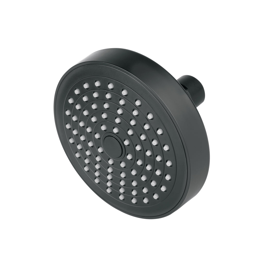 Regadera redonda de ABS 4-1/4" sin brazo, negro, BASIC