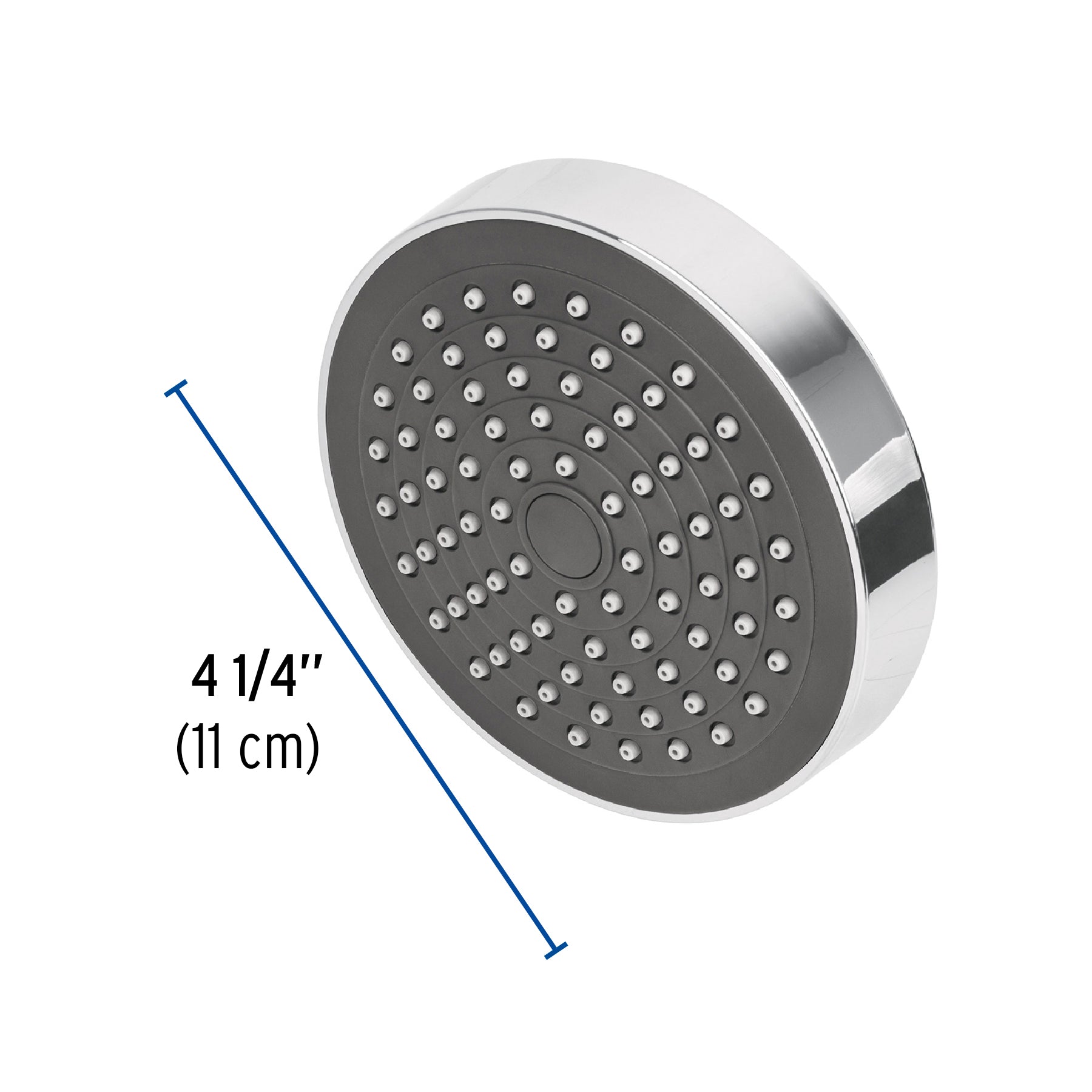 Regadera redonda de ABS 4-1/4" sin brazo, FOSET BASIC
