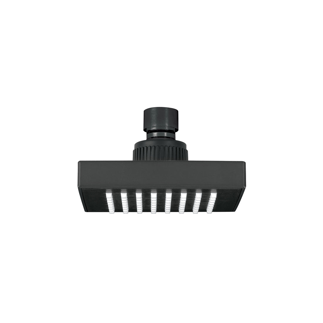 Regadera cuadrada 4", ABS, sin brazo, negro, AQUA