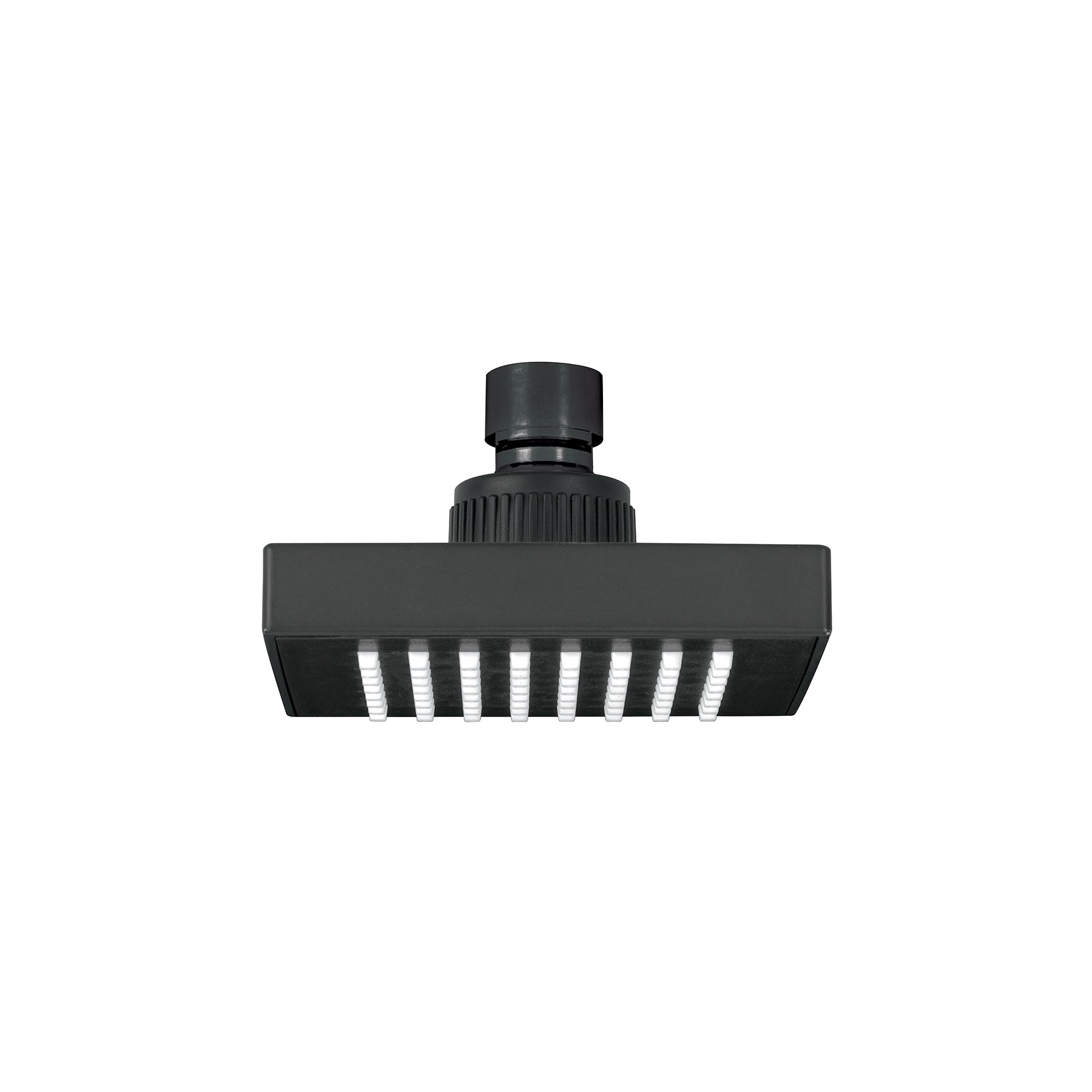Regadera cuadrada 4", ABS, sin brazo, negro, AQUA