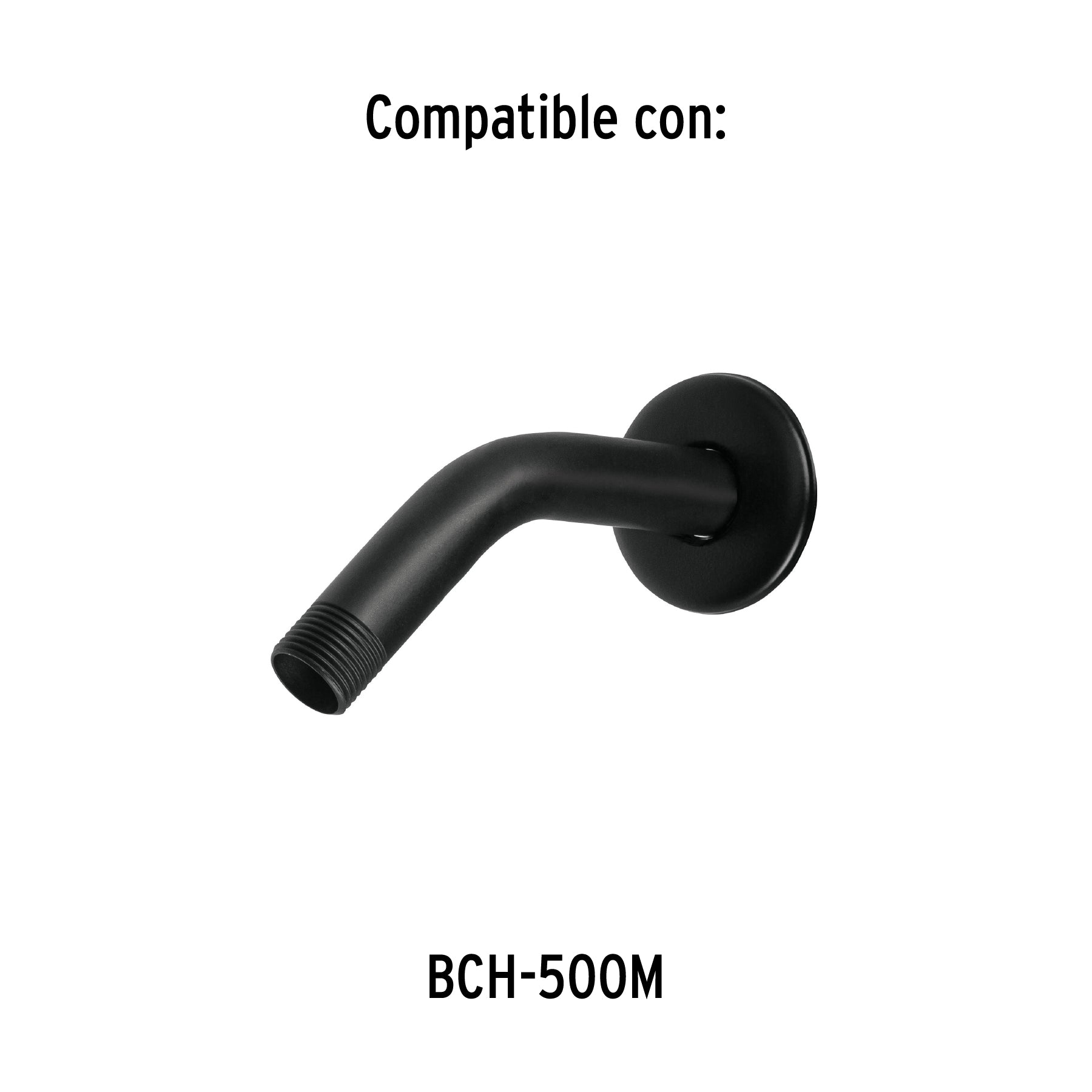 Regadera cuadrada 4", ABS, sin brazo, negro, AQUA