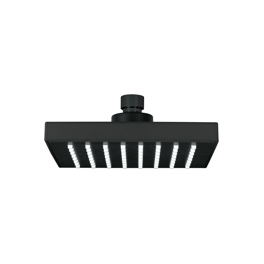 Regadera cuadrada 6", ABS, sin brazo, negro, AQUA