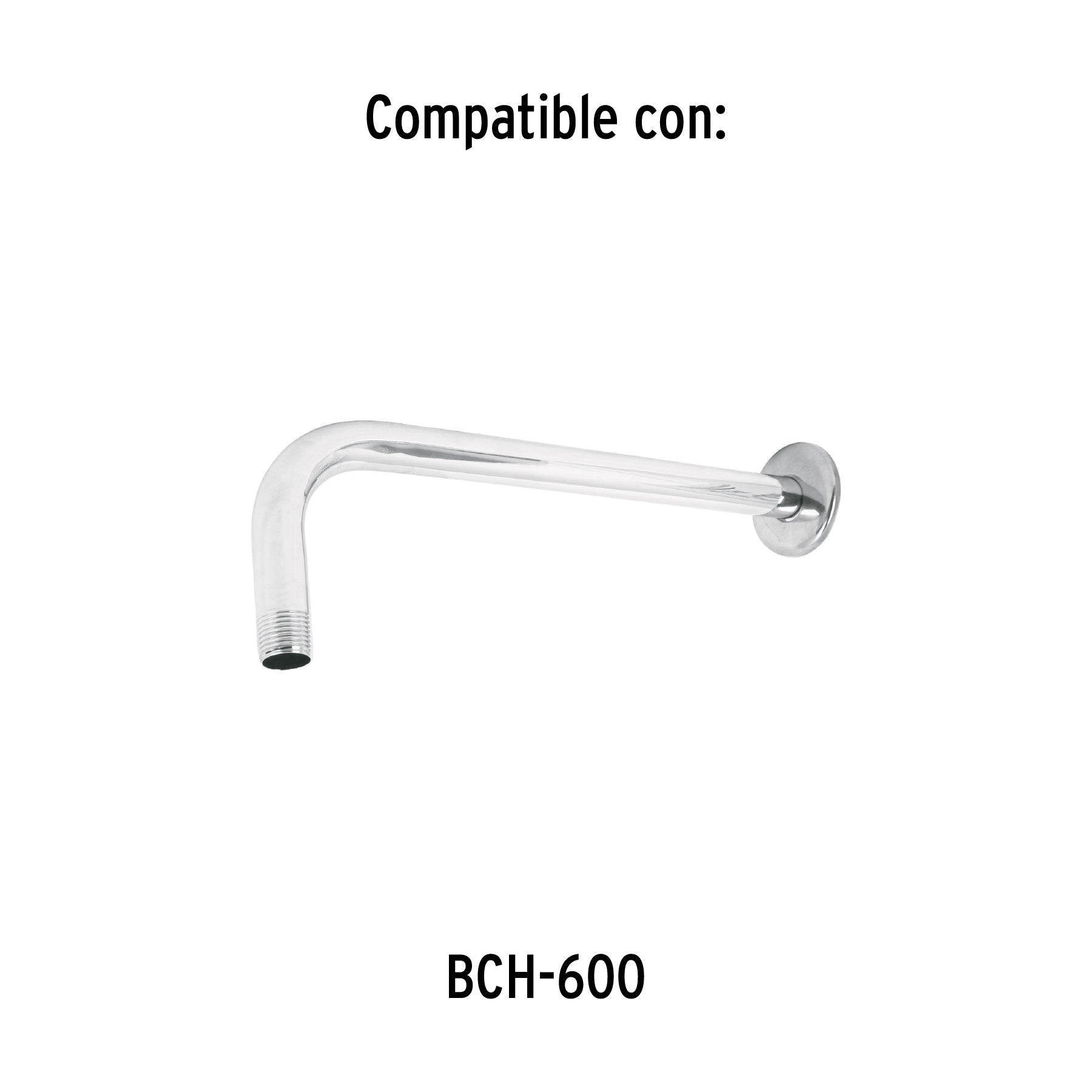 Regadera cuadrada 8", ABS, sin brazo, cromo, AQUA