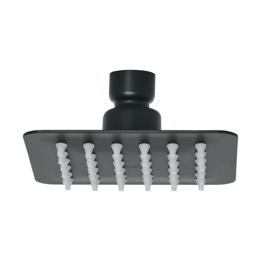 Regadera cuadrada 4", acero inox, sin brazo, negro, TÚBIG