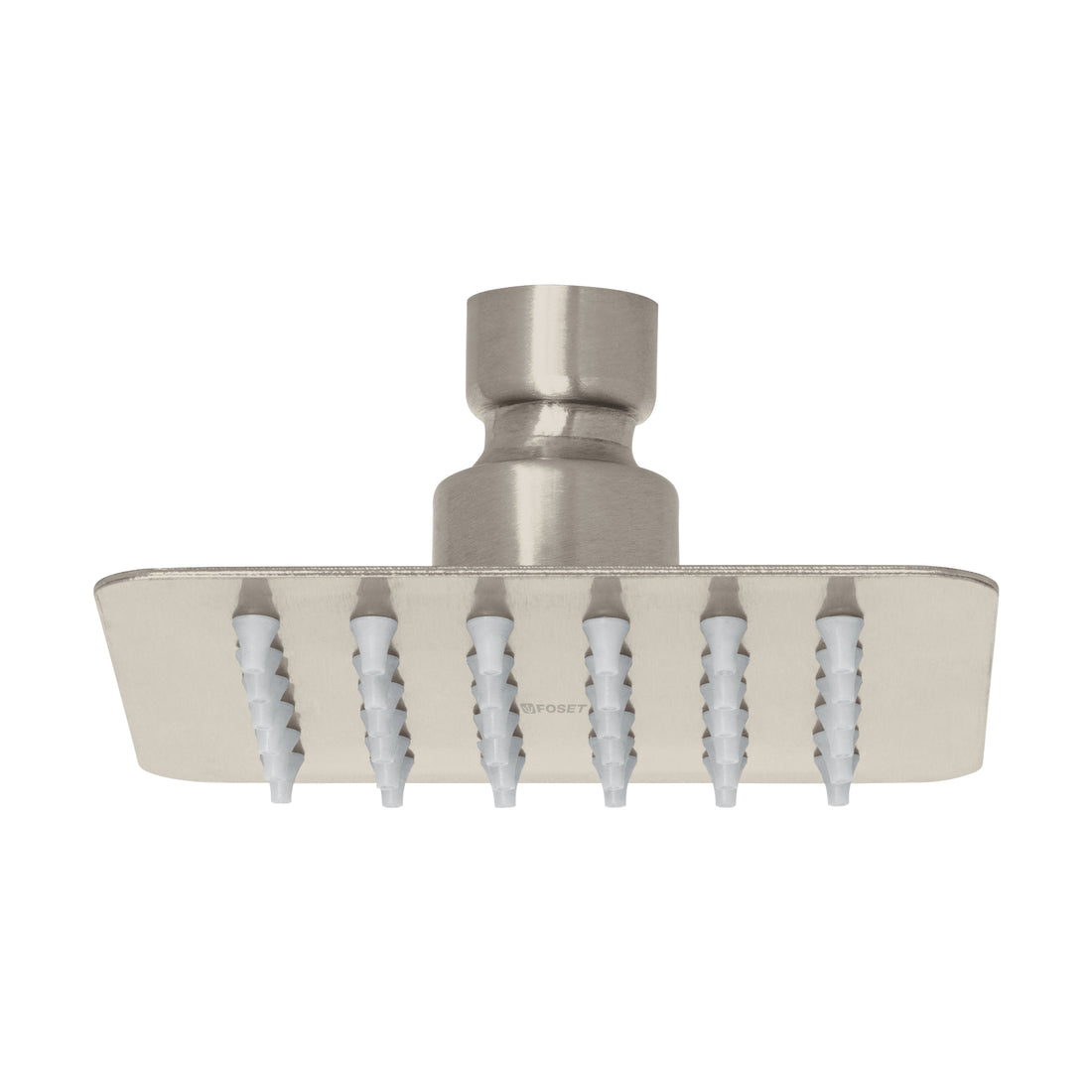 Regadera cuadrada 4", acero inox, sin brazo, satín, TÚBIG