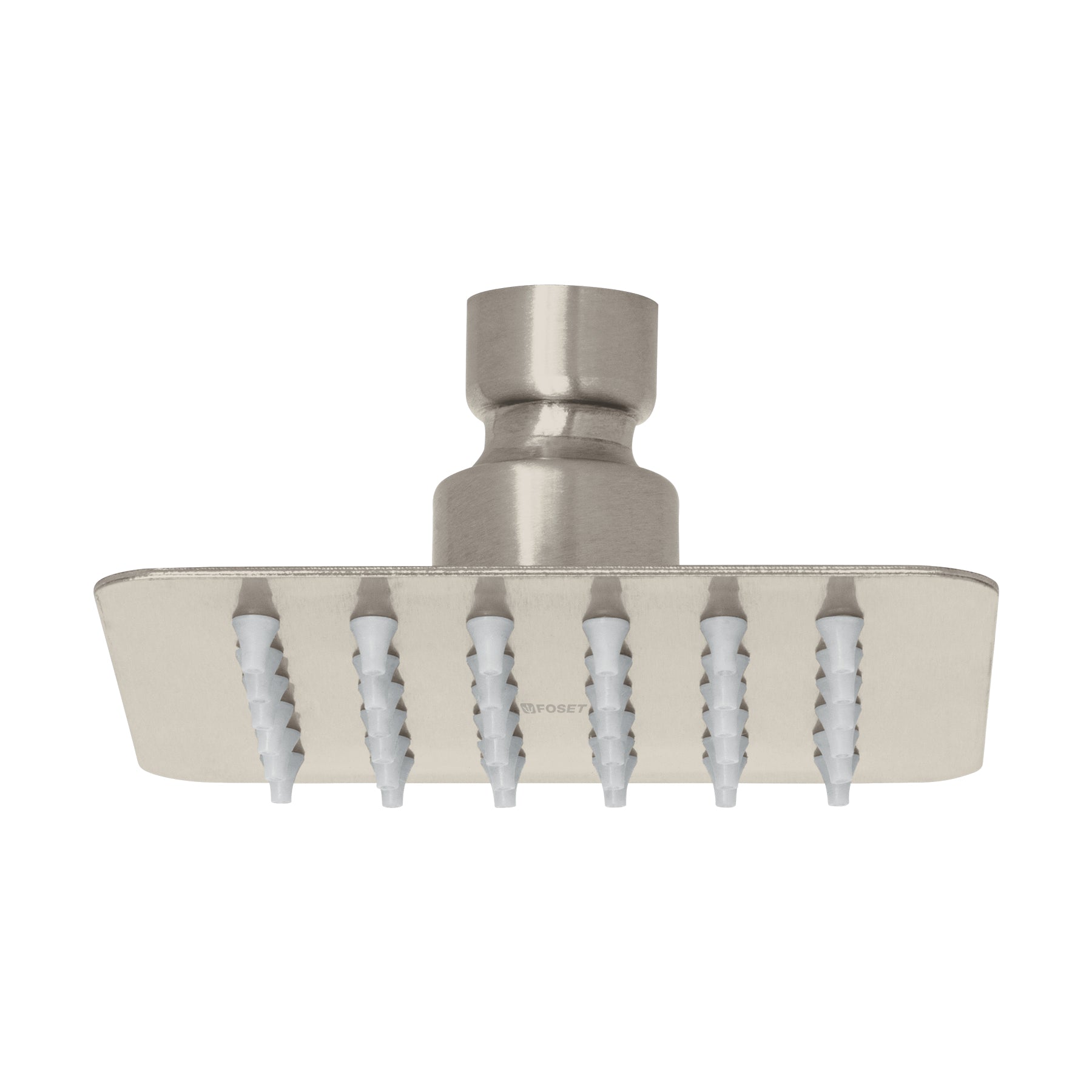 Regadera cuadrada 4", acero inox, sin brazo, satín, TÚBIG