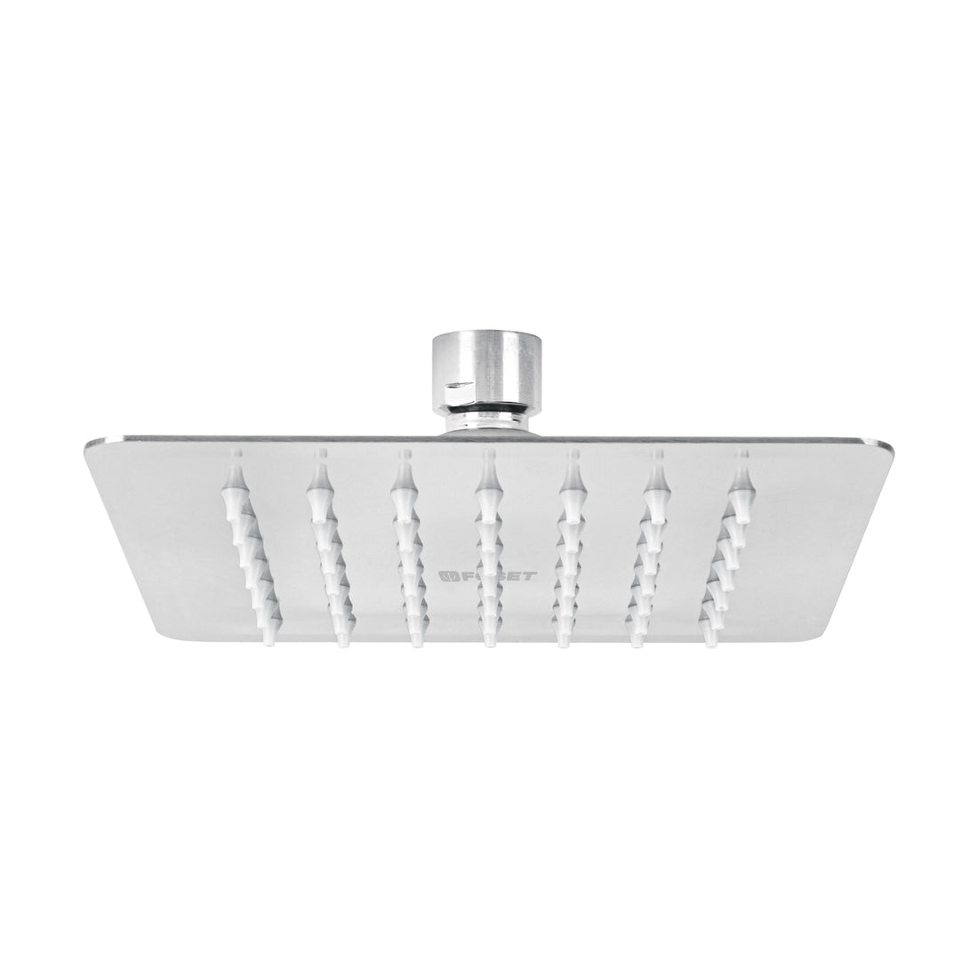 Regadera cuadrada 6", acero inox, sin brazo, cromo, TÚBIG