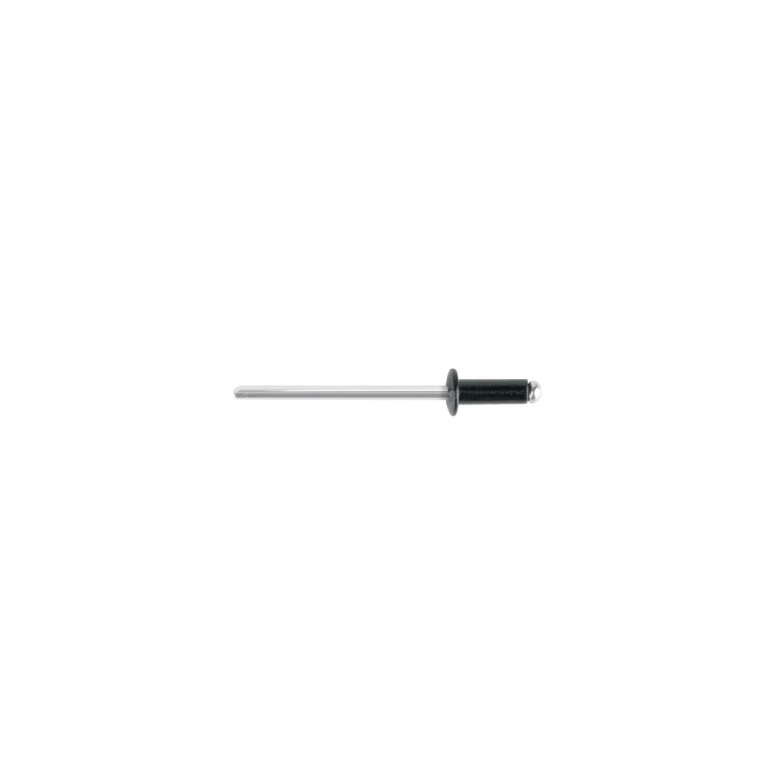 Bolsa c/50 remaches 1/8"x1/4" negros de aluminio, ala 1/4"