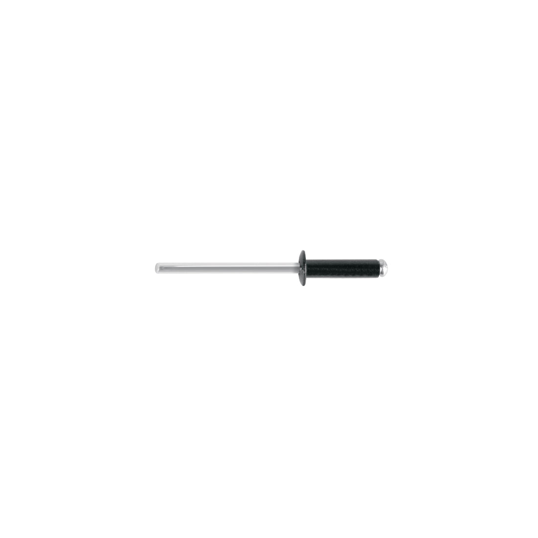 Bolsa c/50 remaches 1/8"x3/8" negros de aluminio, ala 1/4"