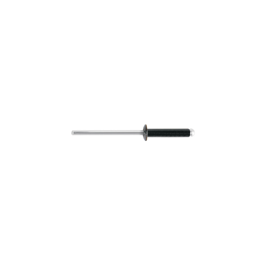 Bolsa c/50 remaches 1/8"x1/2" negros de aluminio, ala 1/4"