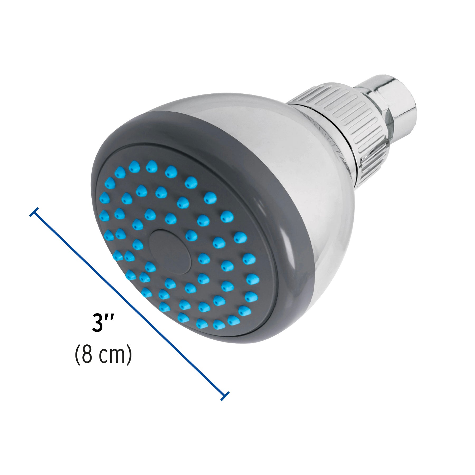 Regadera redonda de ABS 3" sin brazo, FOSET BASIC