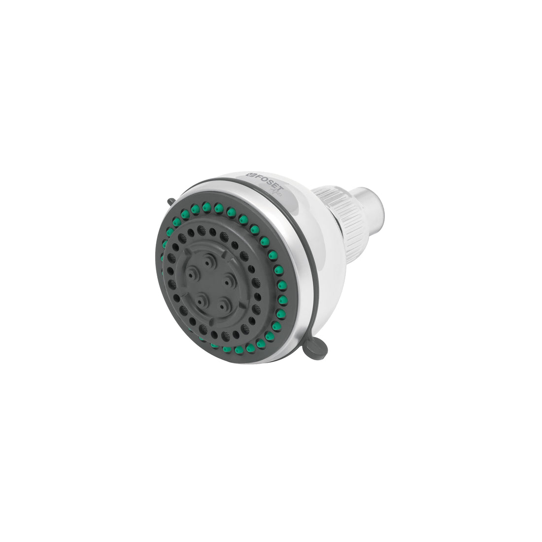 Regadera redonda 3-1/4", 5 funciones, sin brazo, FOSET AQUA