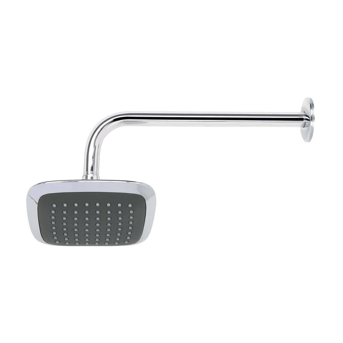 Regadera cuadrada 6", ABS, con brazo y chapetón, cromo, AERO