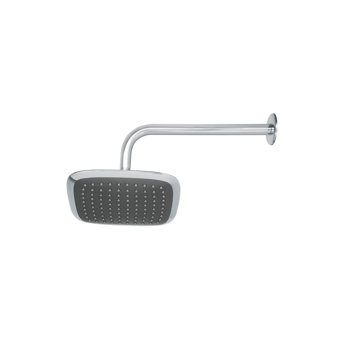 Regadera cuadrada 8", ABS, con brazo y chapetón, cromo, AERO