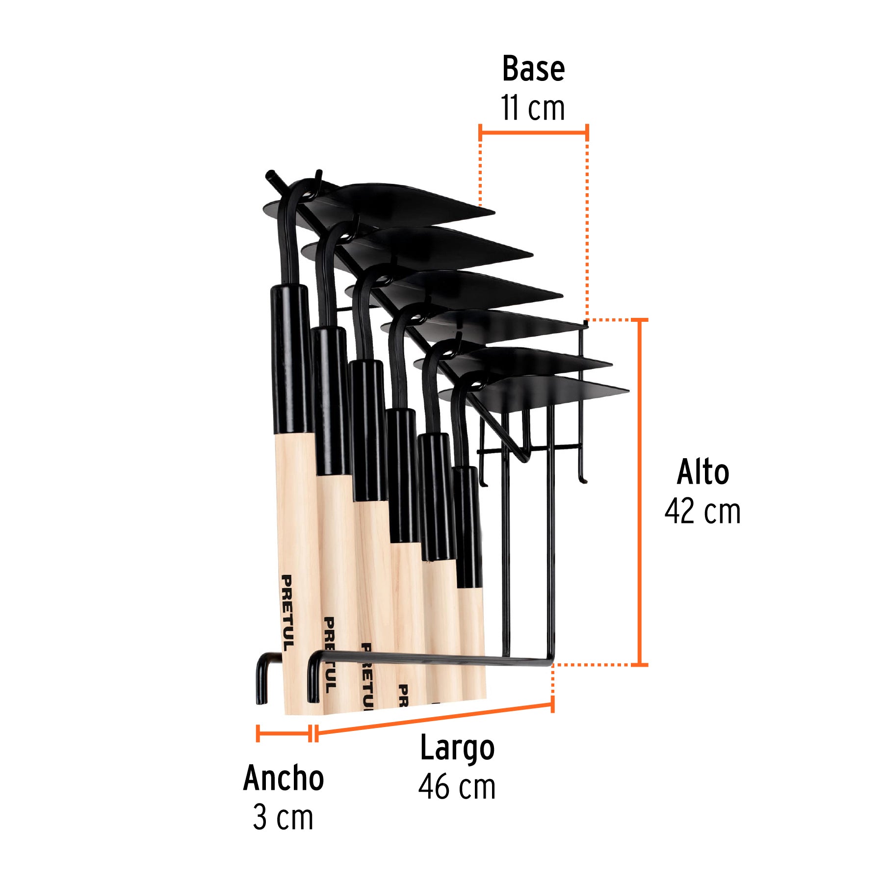 Rack para azadones, TRUPER