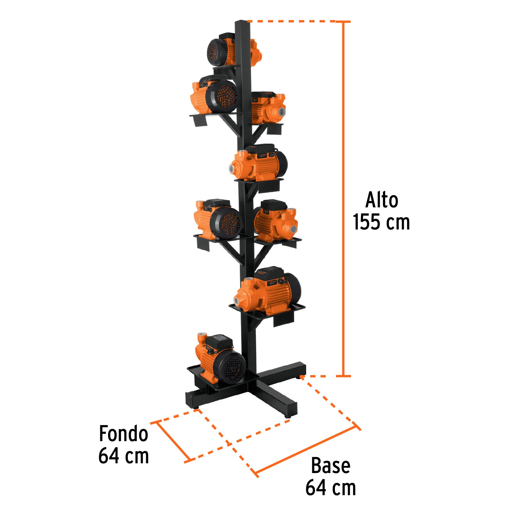 Rack para bombas de agua, TRUPER