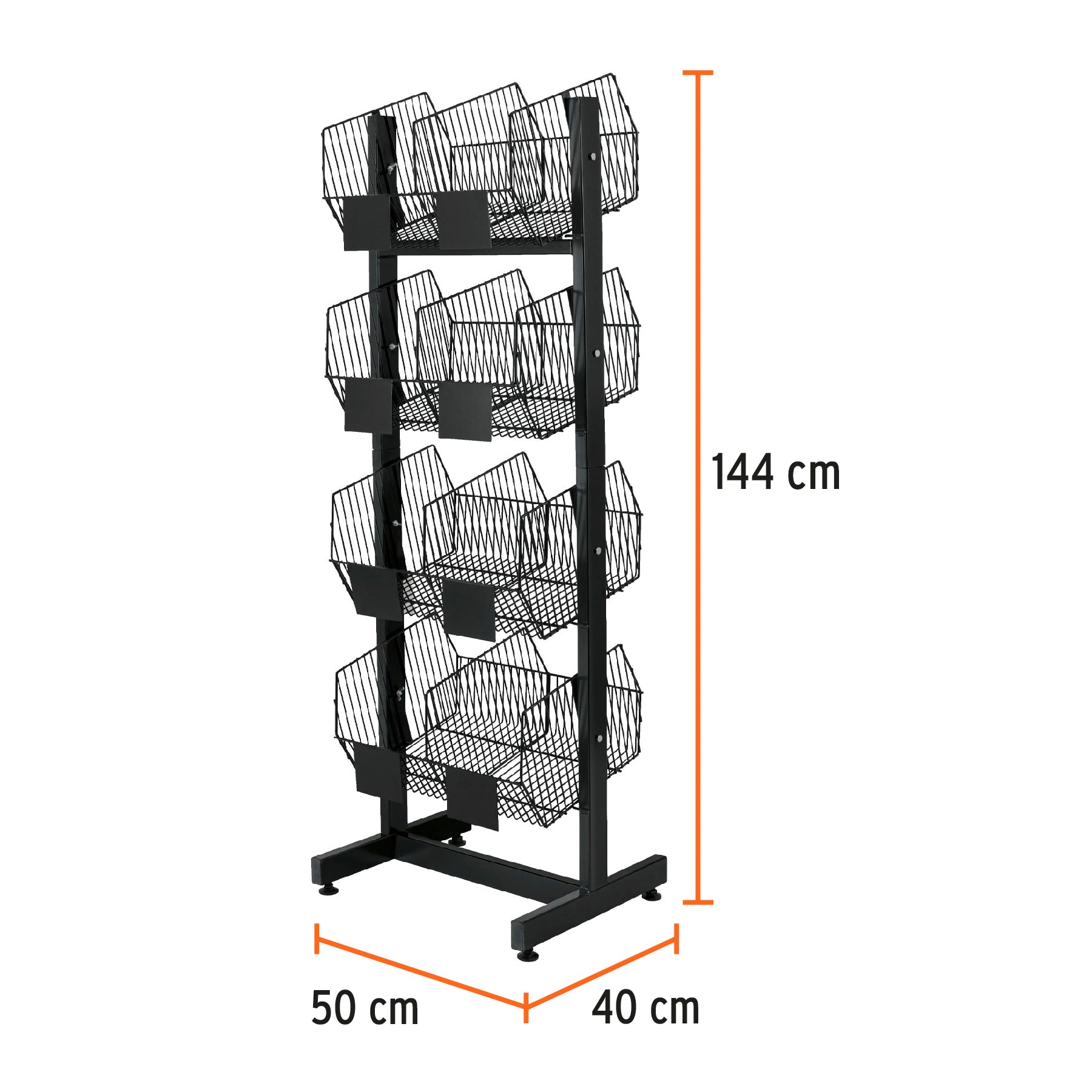 Rack botadero, metálico, 4 niveles, TRUPER