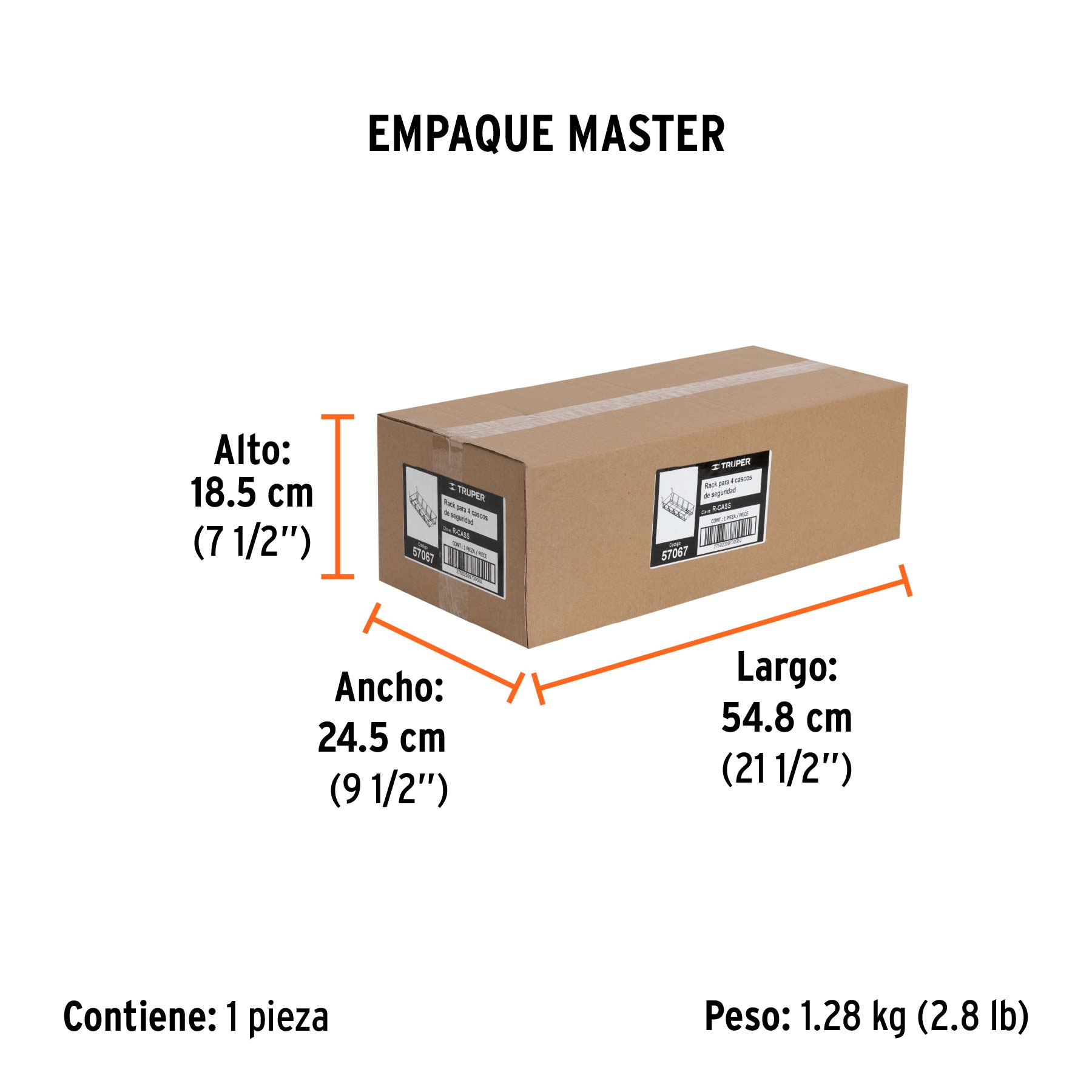 Rack para 4 cascos de seguridad - Empaque