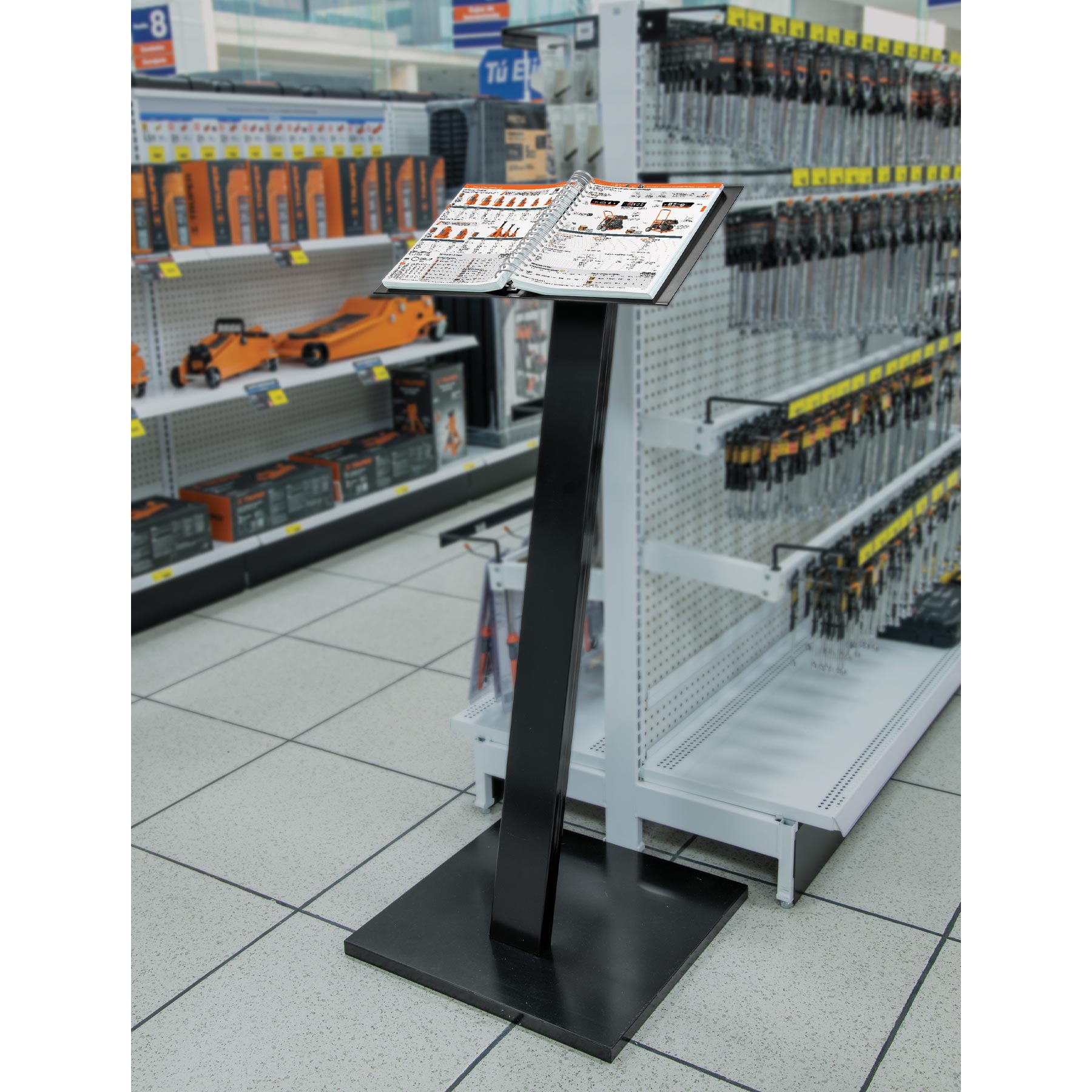 Rack de piso para consulta de catálogo de uso rudo, TRUPER