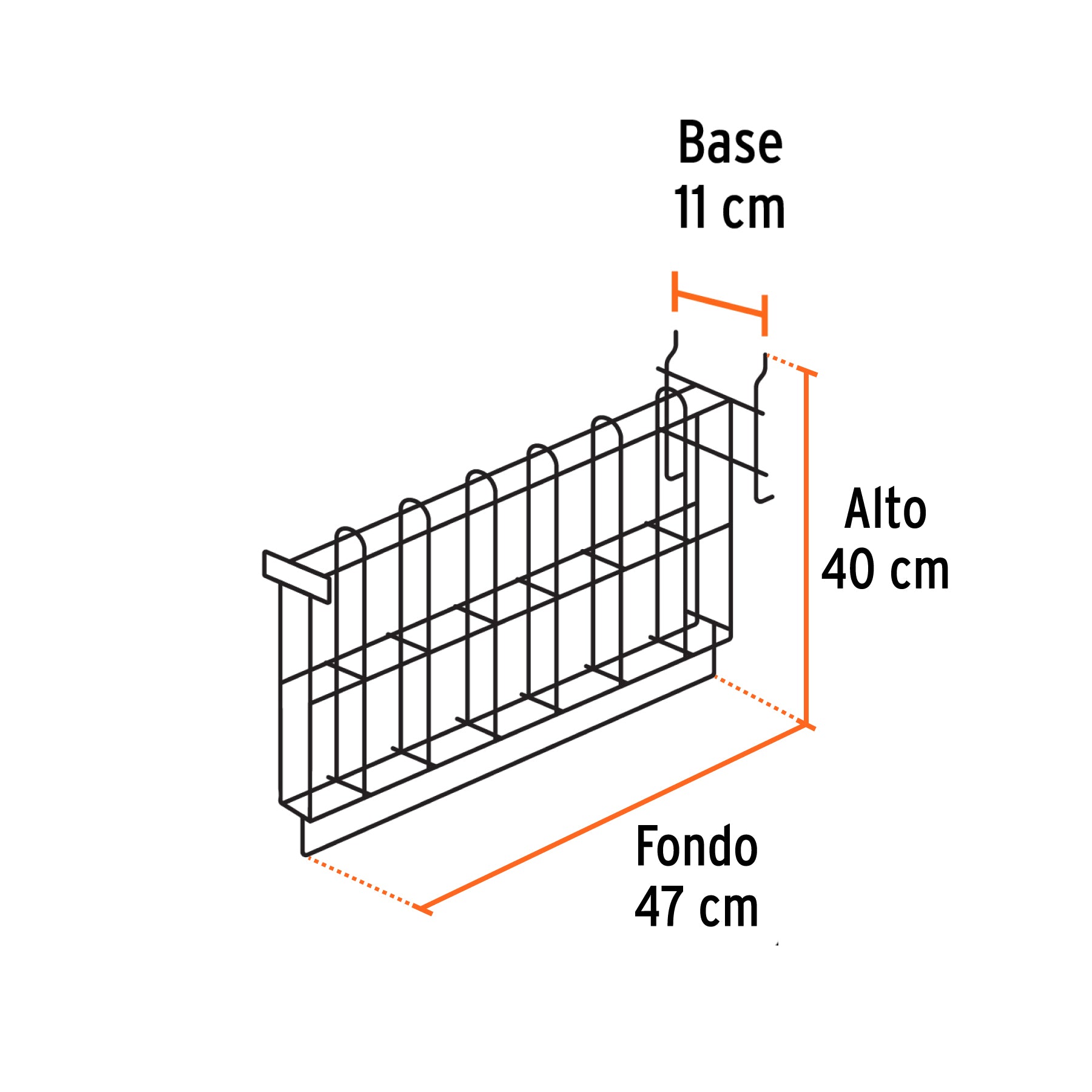Rack para escobas metálicas, TRUPER