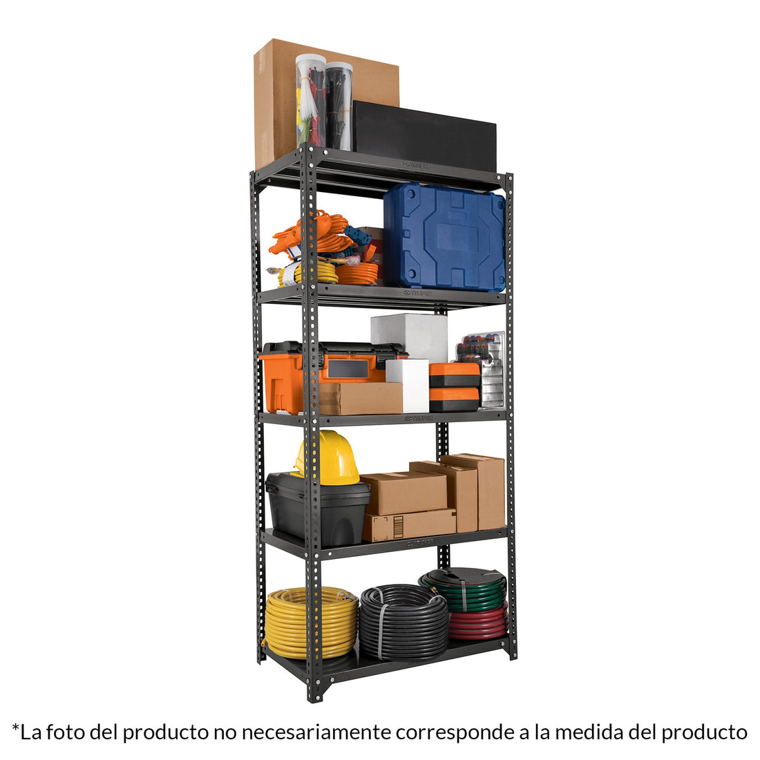 Estante metálico 5 repisas capacidad 80kg, 85x46x180, TRUPER