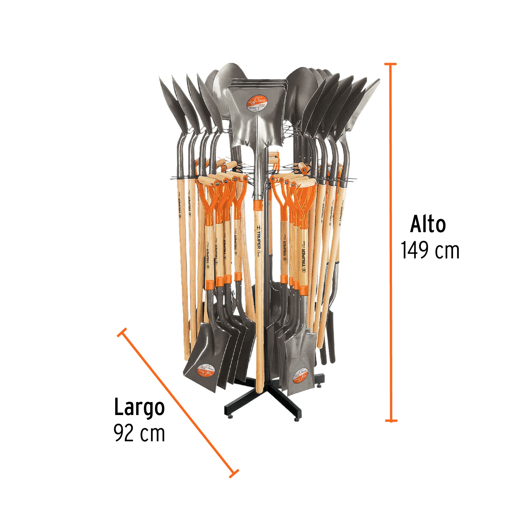 Rack giratorio para palas y bieldos, TRUPER
