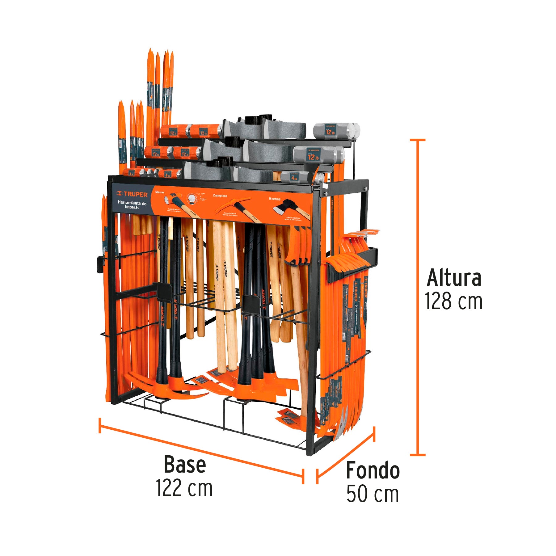 Rack para herramientas de alto impacto, México, TRUPER