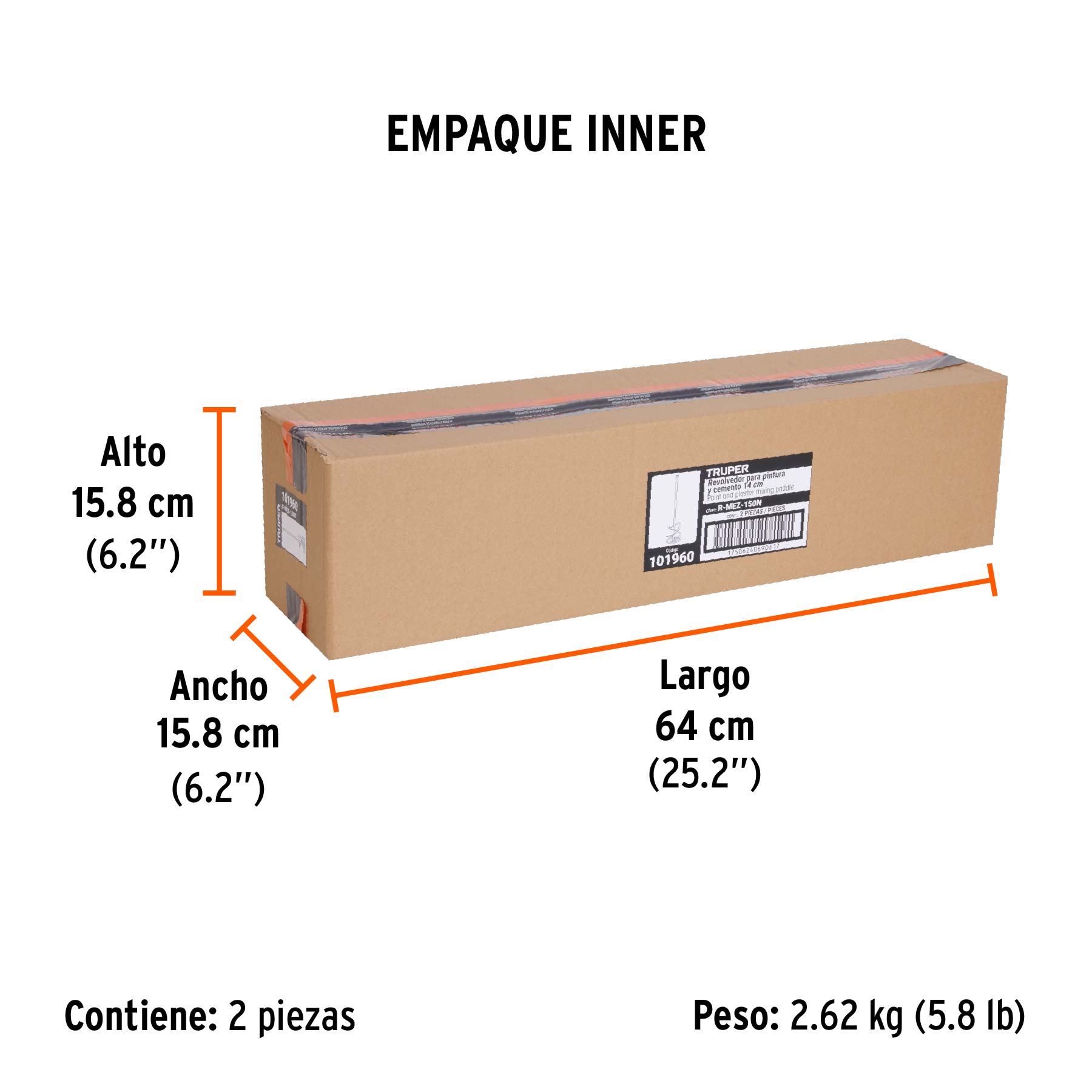 Varilla mezcladora para MEZ-150N, TRUPER - Empaque