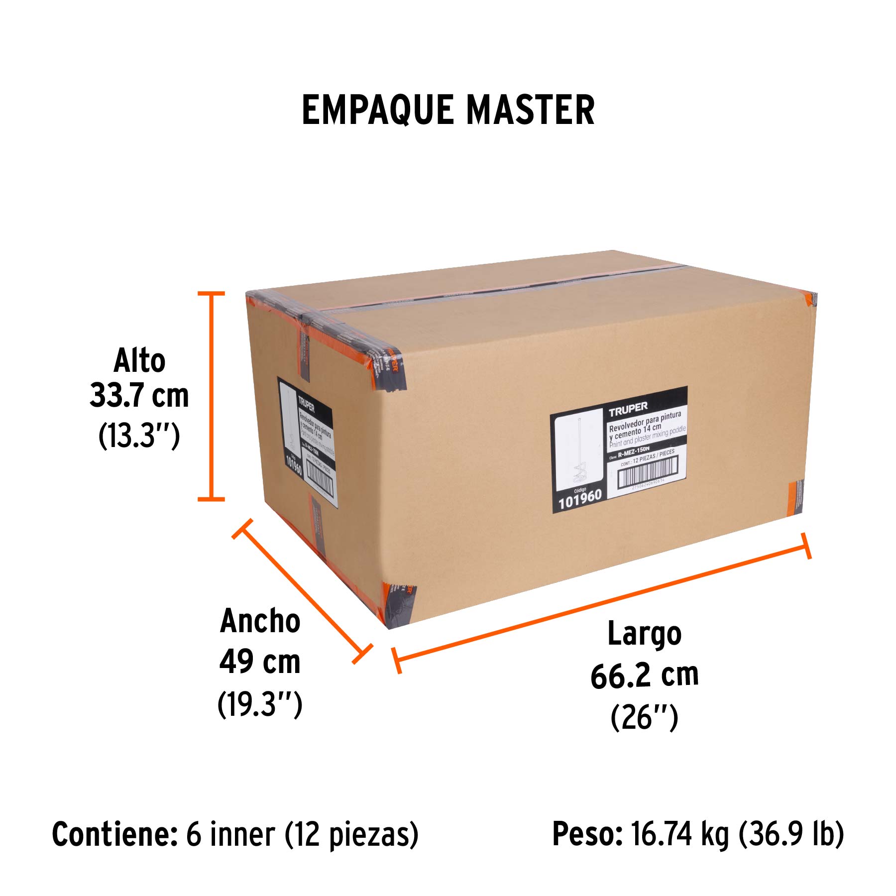 Varilla mezcladora para MEZ-150N, TRUPER - Empaque